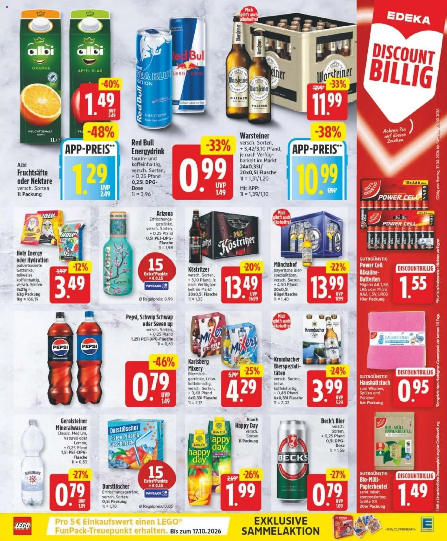 Edeka Prospekt Berlin – gültig ab 31.08.2026 | Seite: 19 | Produkte: Durstloscher, Äpfel, Pepsi, Mixery
