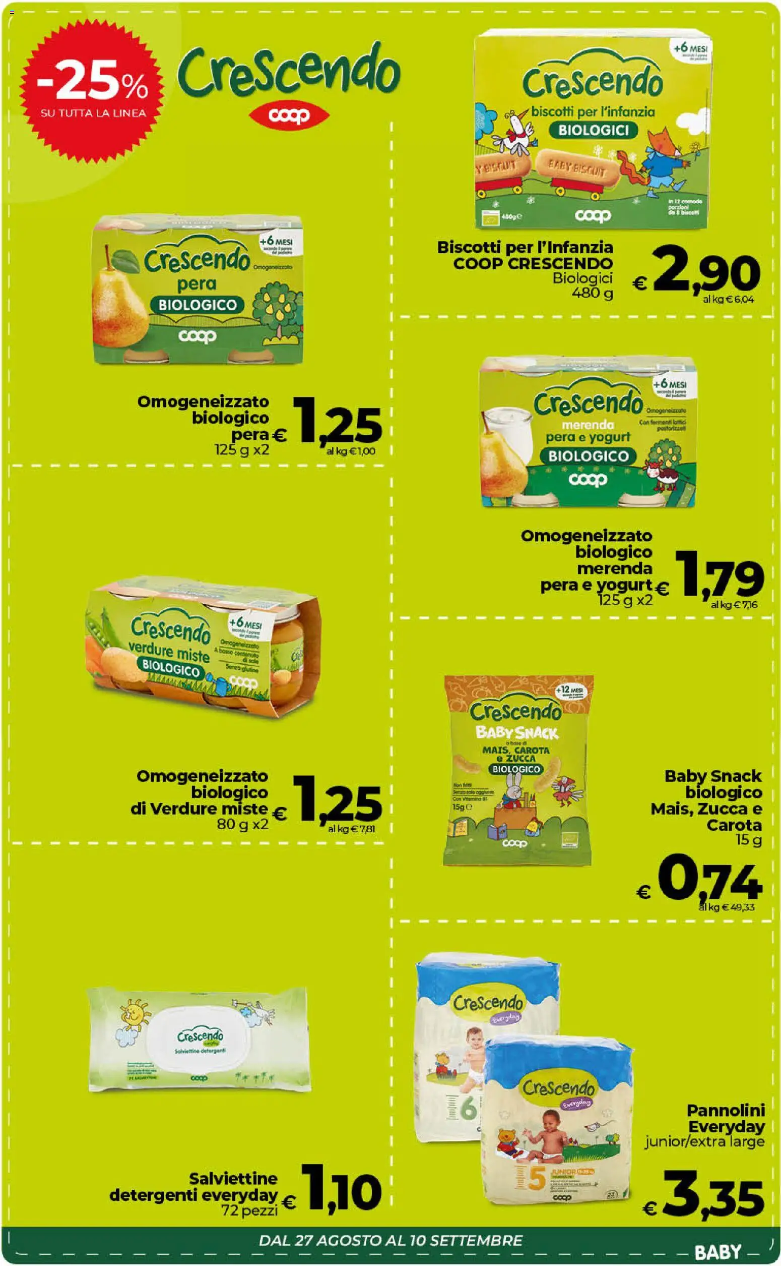 Volantino Ipercoop del 01/09/2026 | Pagina: 39 | Prodotti: Pannolini, Carota, Zucca, Pera