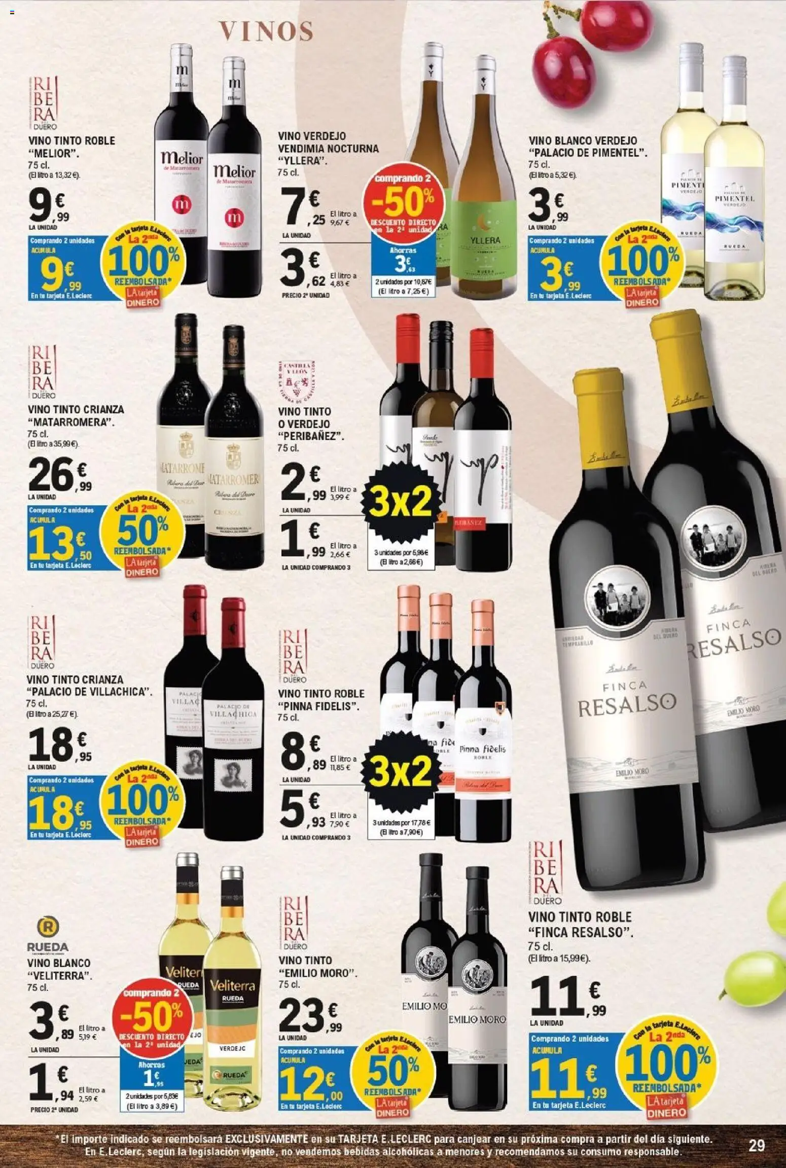 E.Leclerc folleto Salamanca │ válido desde el 23/09/2026 | Página: 29 | Productos: Vino tinto, Vino, Vino blanco, Bebidas