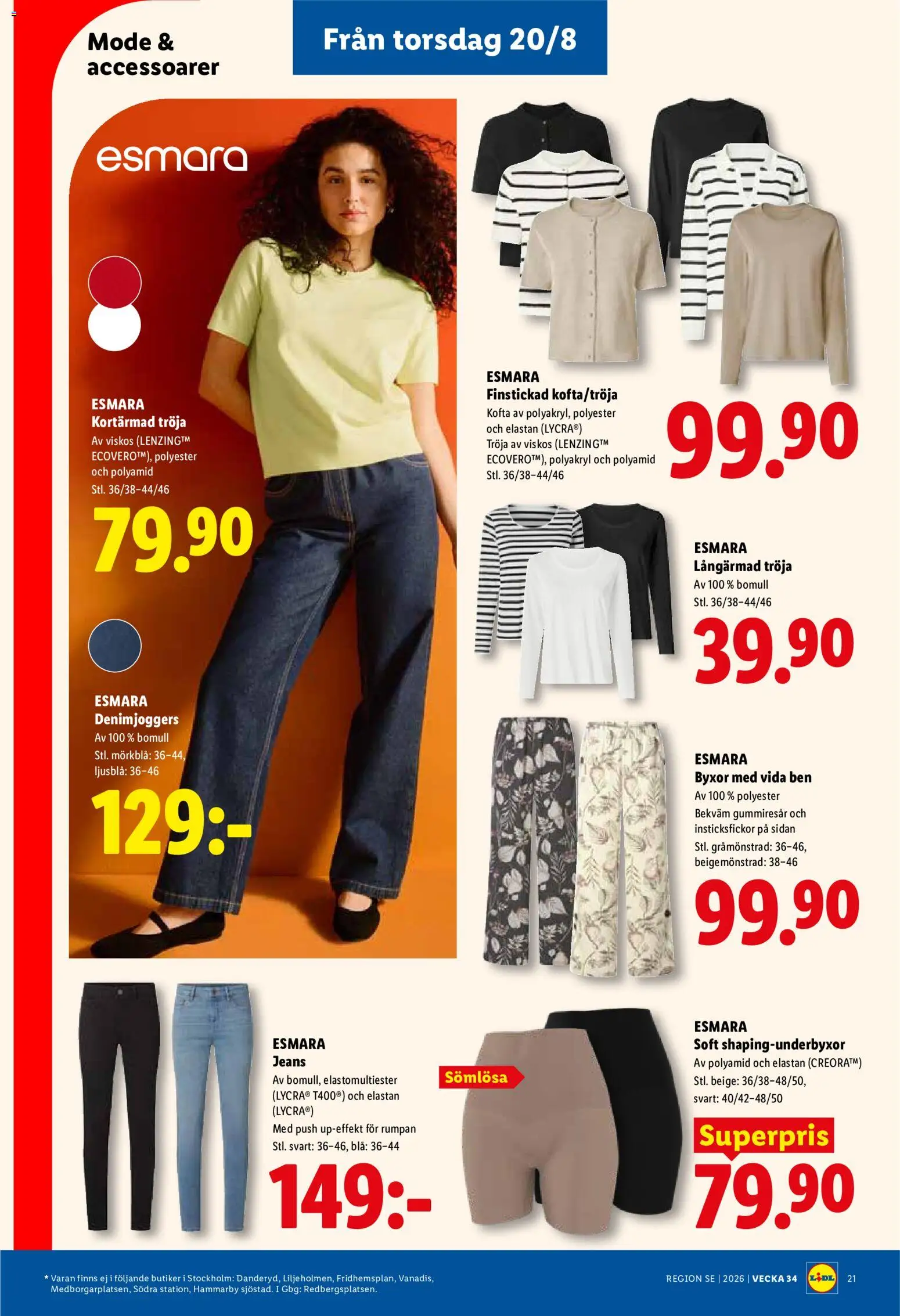 Lidl reklamblad aktuell från 17/08/2026 | Sida: 26 | Produkter: T-shirt, Tröja, Långärmad tröja, Kofta