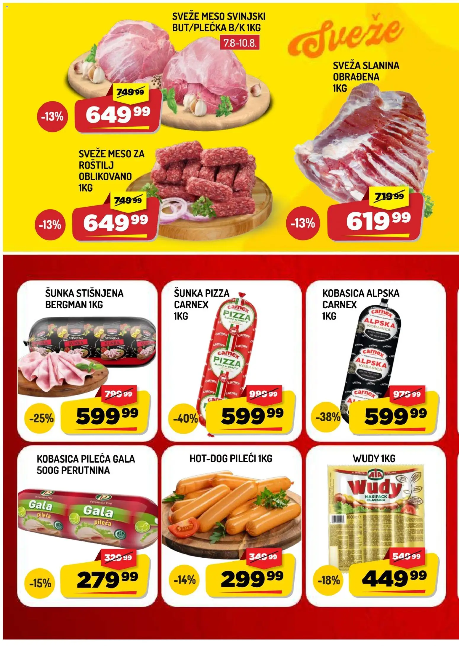 Aman katalog - važi od 07.08.2026 | Strana: 2 | Proizvode: Hot dog, Šunka, Kobasica, Roštilj