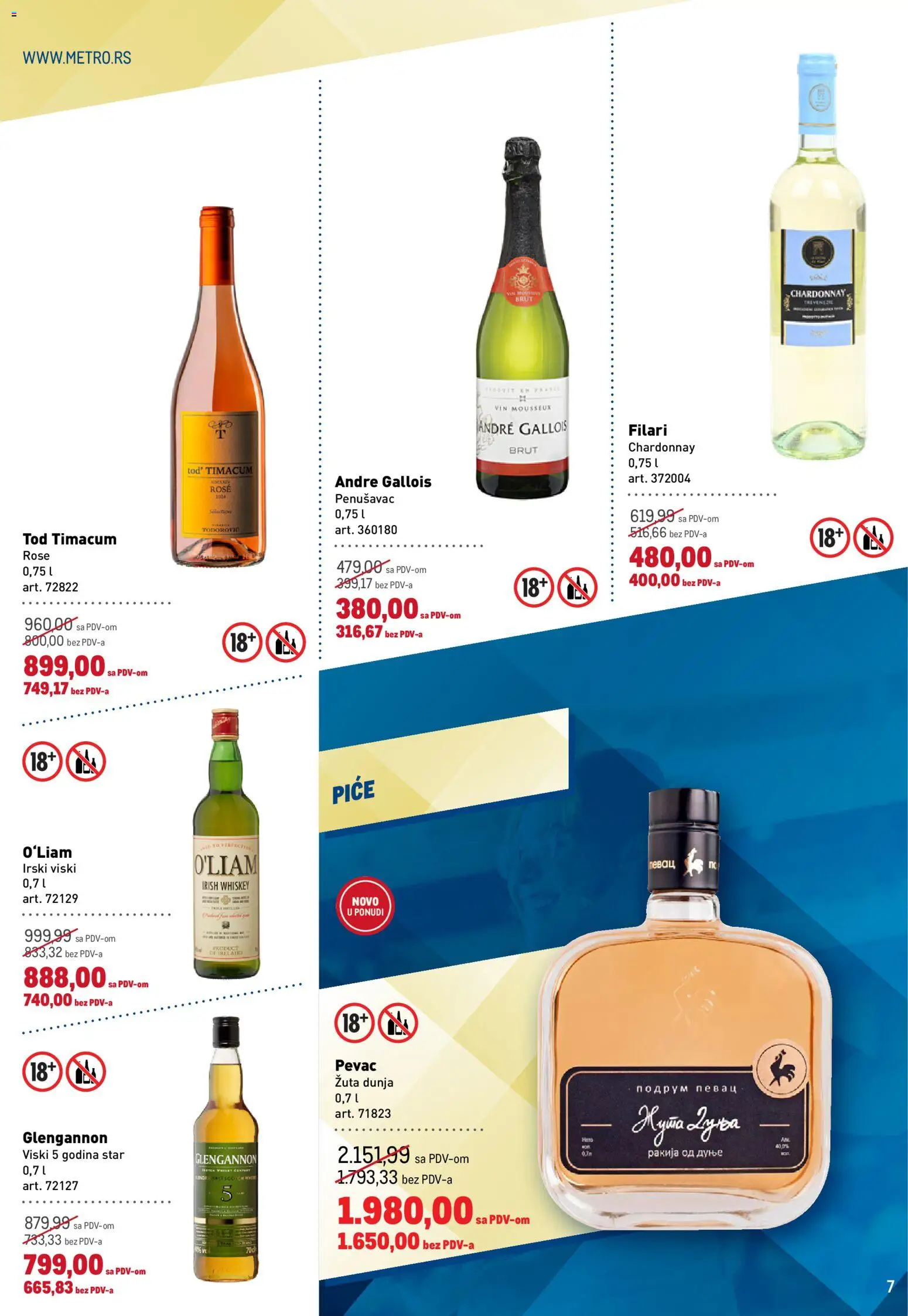 Metro katalog - važi od 14.05.2026 | Strana: 7 | Proizvode: Chardonnay, Viski