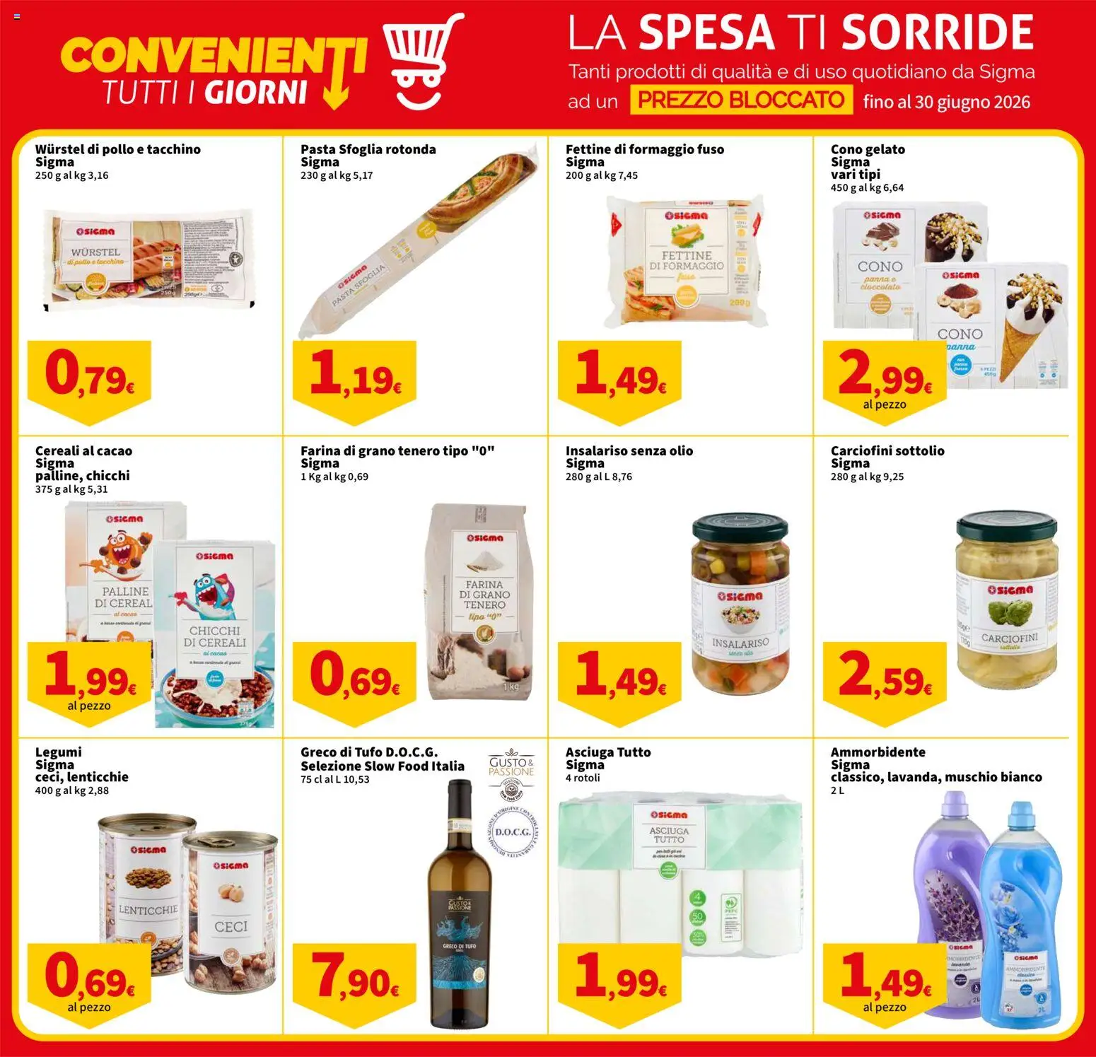 Volantino SIGMA del 04.06.2026 | Pagina: 12 | Prodotti: Legumi, Cereali, Tacchino, Pasta