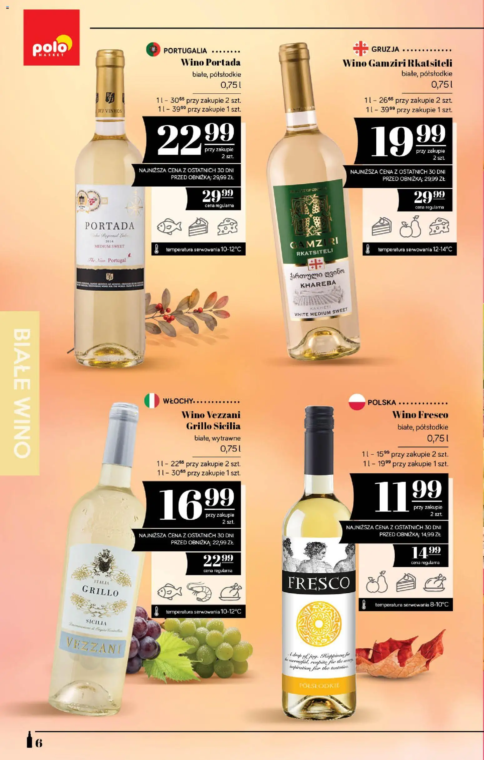 POLOmarket katalog - Alkoholi od 24.09.2026 | Strona: 6 | Produkty: Wino portada, Wino fresco, Fresco, Białe wino
