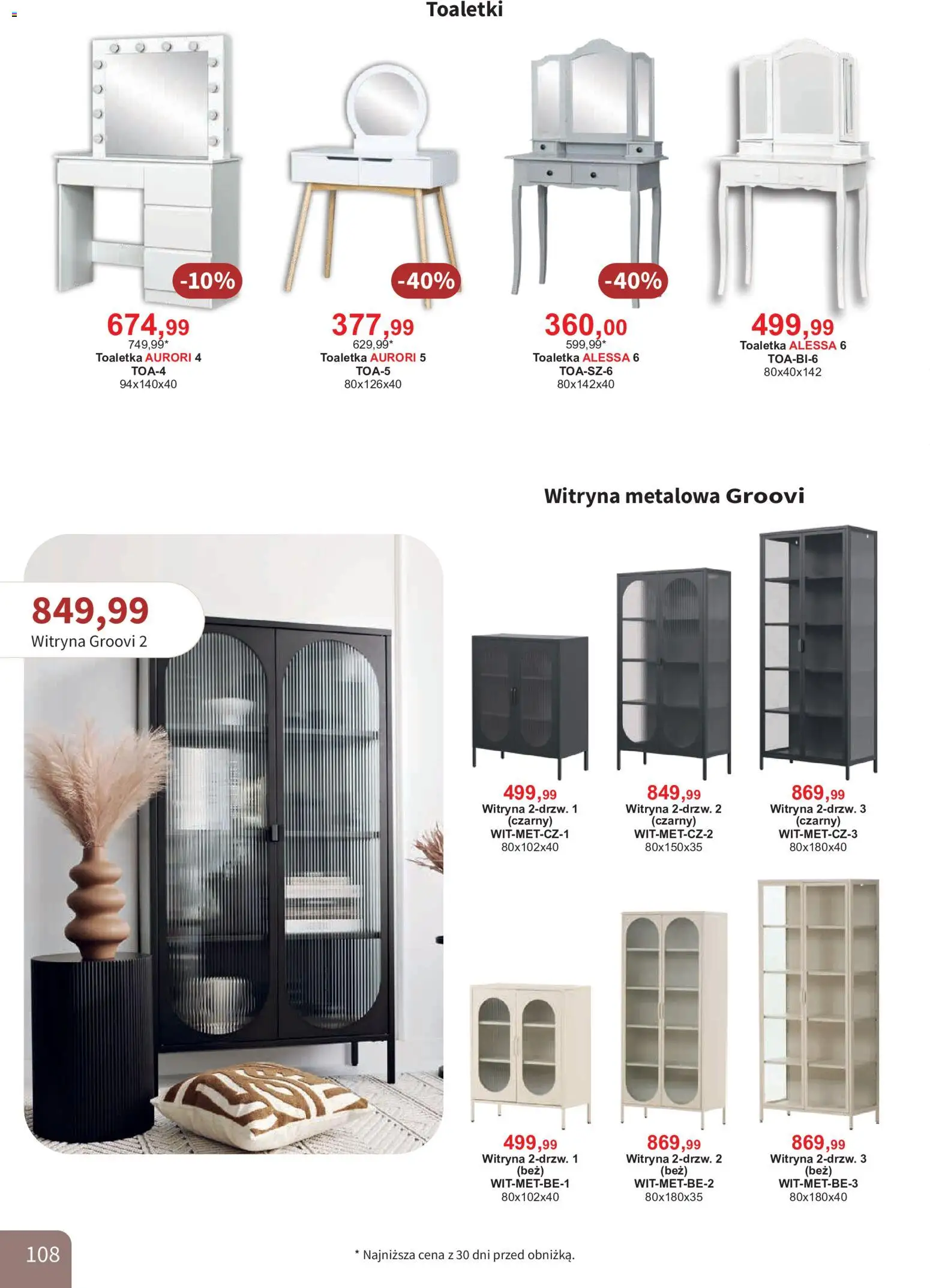 Bodzio Katalog od 01.08.2026 | Strona: 108 | Produkty: Witryna, Toaletka