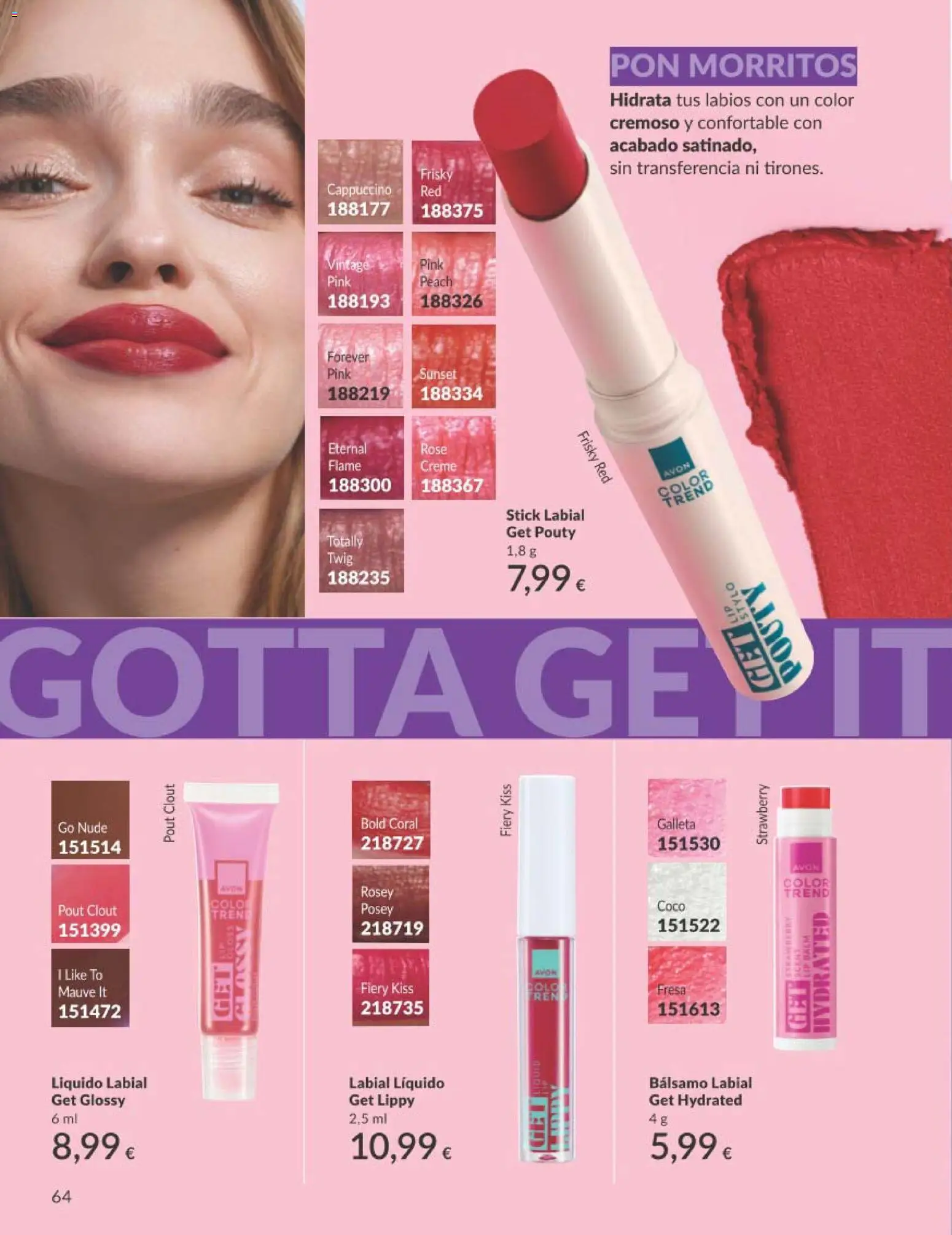Catálogo AVON campaña 8 │ válido desde el 01/08/2026 | Página: 64 | Productos: Coco, Bálsamo labial
