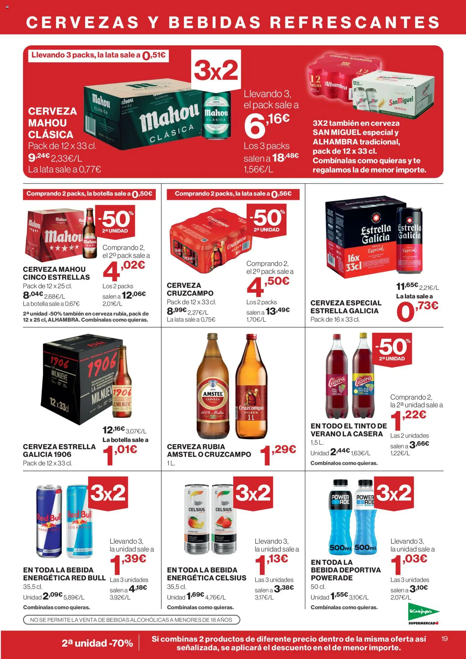 El Corte Inglés ofertas │ válido desde el 06.05.2026 | Página: 19 | Productos: Cerveza, Té