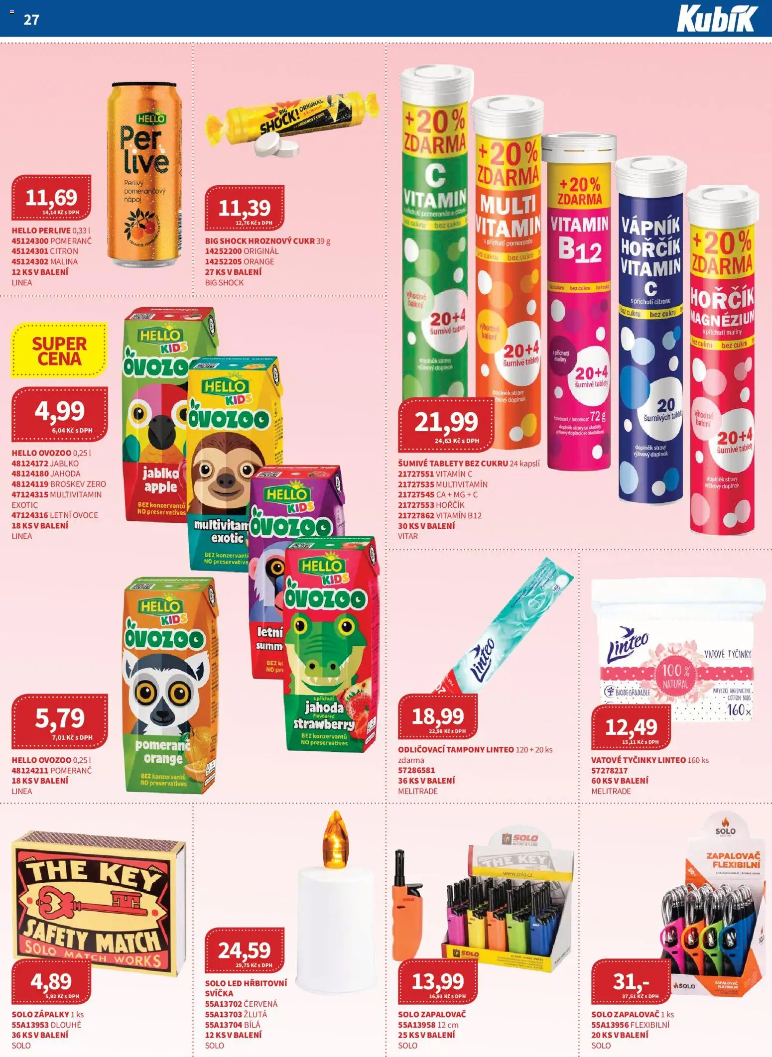 Kubík leták - Velkoobchod 08/2026 od 01.10.2026 | Strana: 27 | Produkty: Ovoce, Maliny, Hroznový cukr, Cola