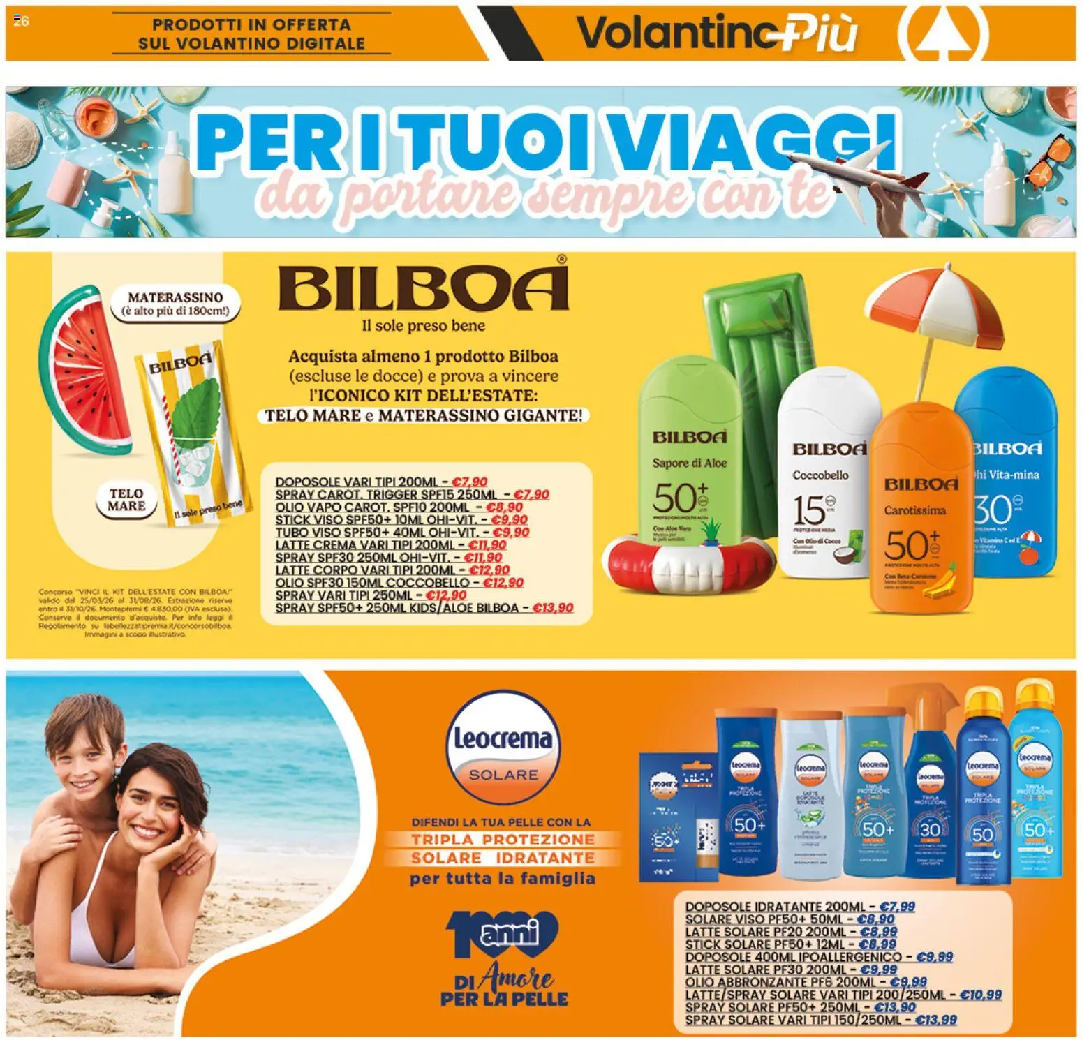 Volantino Interspar del 18.05.2026 | Pagina: 26 | Prodotti: Crema, Olio abbronzante, Latte, Tubo