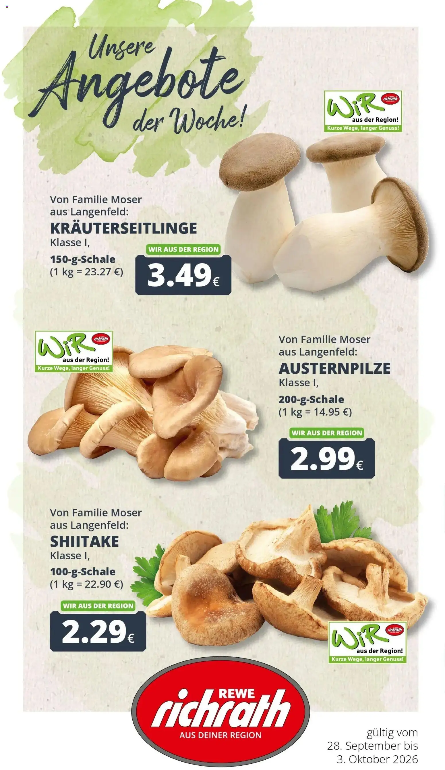 REWE Prospekt ab 28.09.2026 zum Blättern » Angebote | Seite: 1