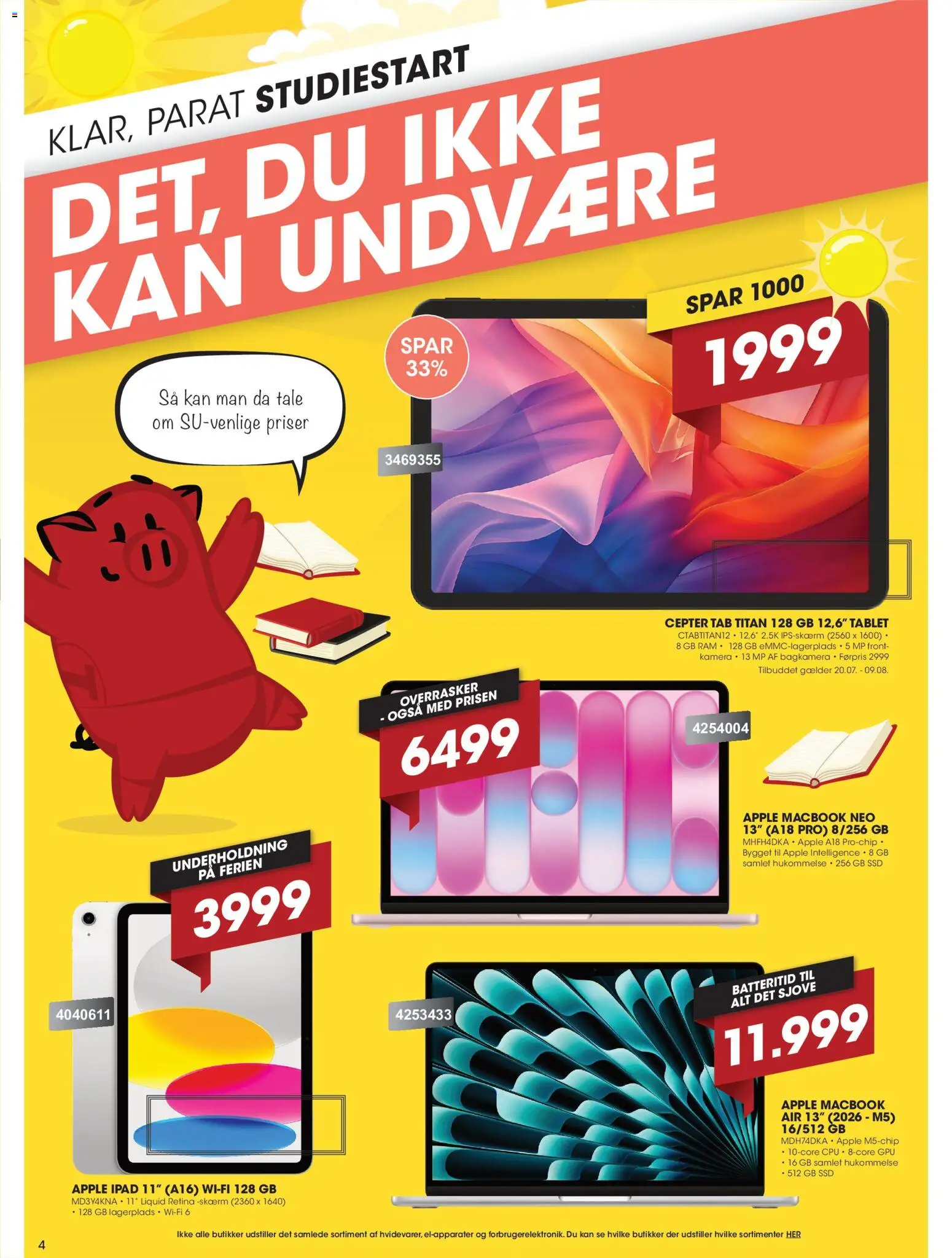 Punkt1 tilbudsavis – gyldig fra 20/07/2026 | Side: 4 | Produkter: Skærm, Tablet, Kamera, SSD