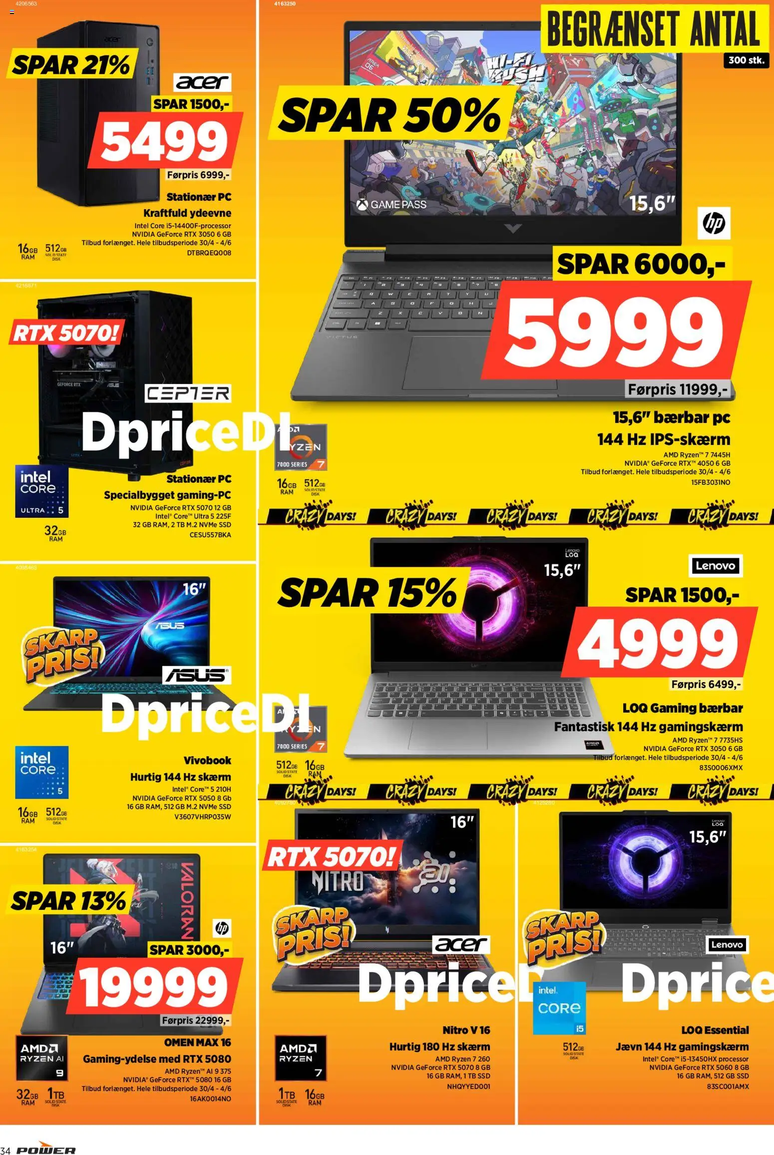 Power tilbudsavis – gyldig fra 22.05.2026 | Side: 34 | Produkter: Processor, Disk, Stationær PC, PC
