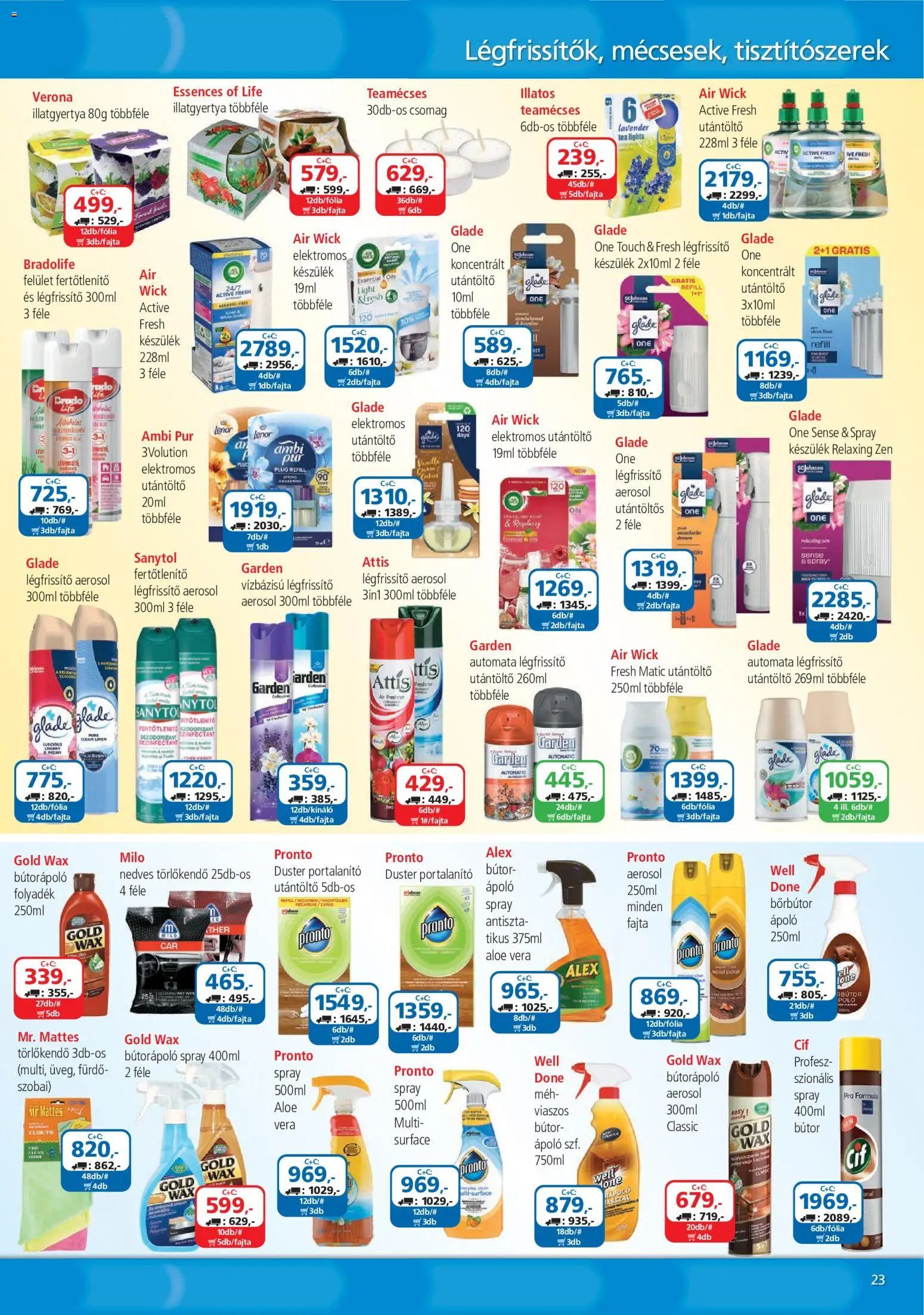 ÁRKLUB akciós ujság - amely érvényes a következő dátumtól: 2026.10.01. | Oldal: 23 | Termékek: Ambi Pur, Püré, Aloe vera, Tea