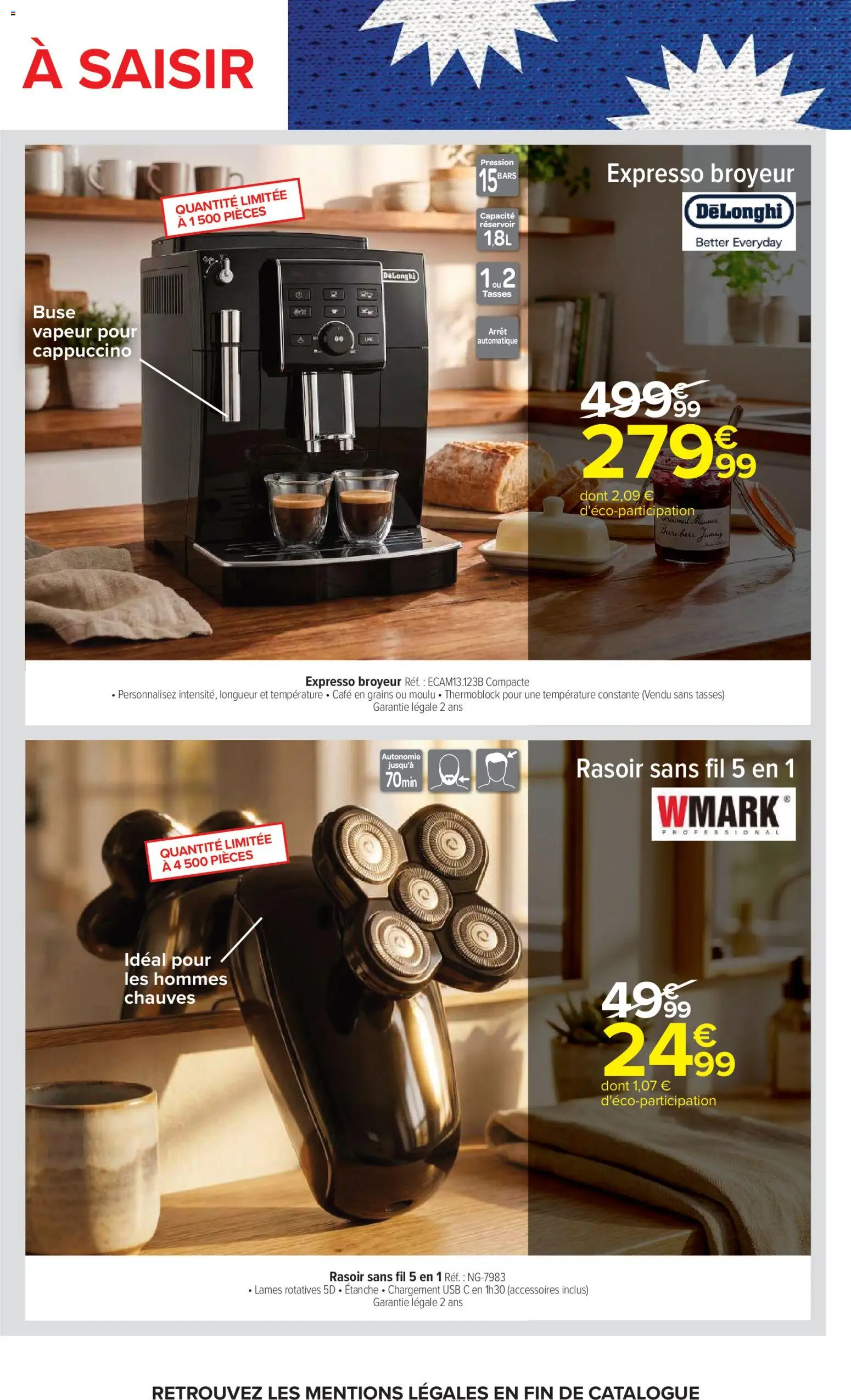 {H1} | Page: 75 | Produits: USB, Café en grains, Delonghi, Café