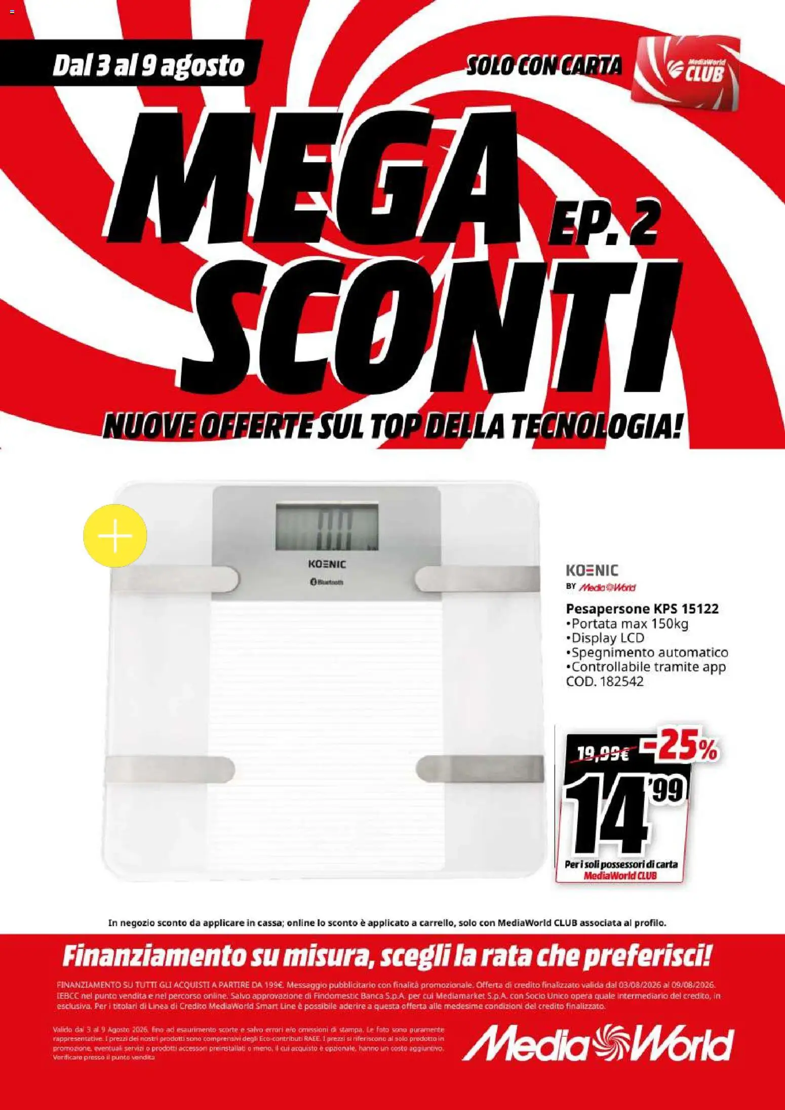 Volantino Media World del 03/08/2026 | Pagina: 47