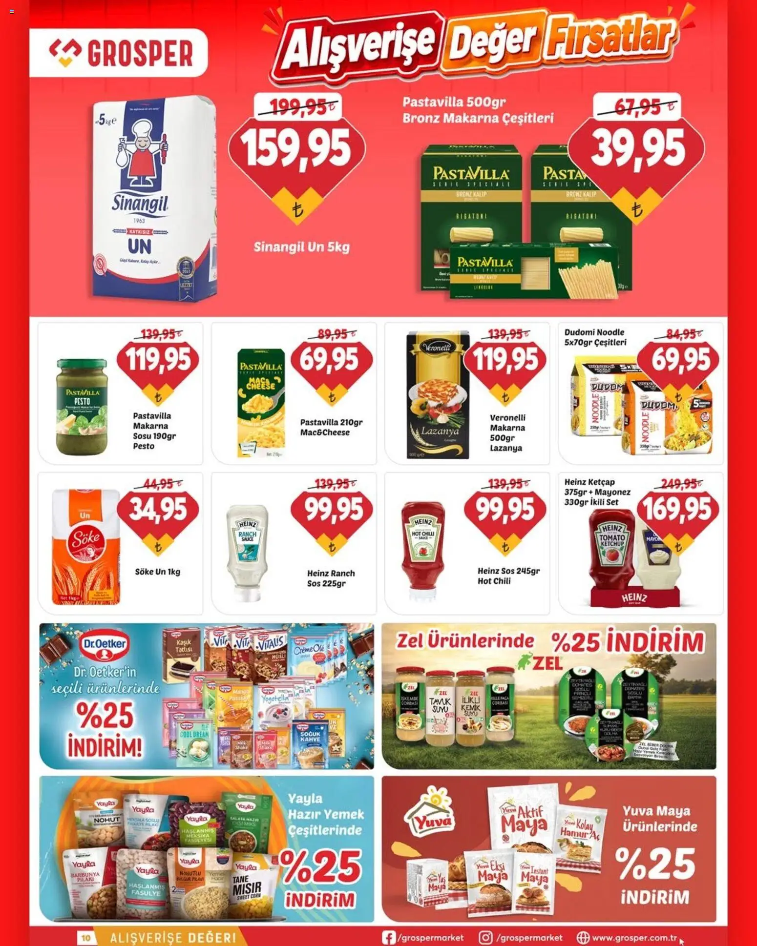 Grosper Katalog - 15 Temmuz 2026 tarihinden itibaren geçerlidir | Sayfa: 17 | Ürünler: Domates, Makarna, Salata, Sos
