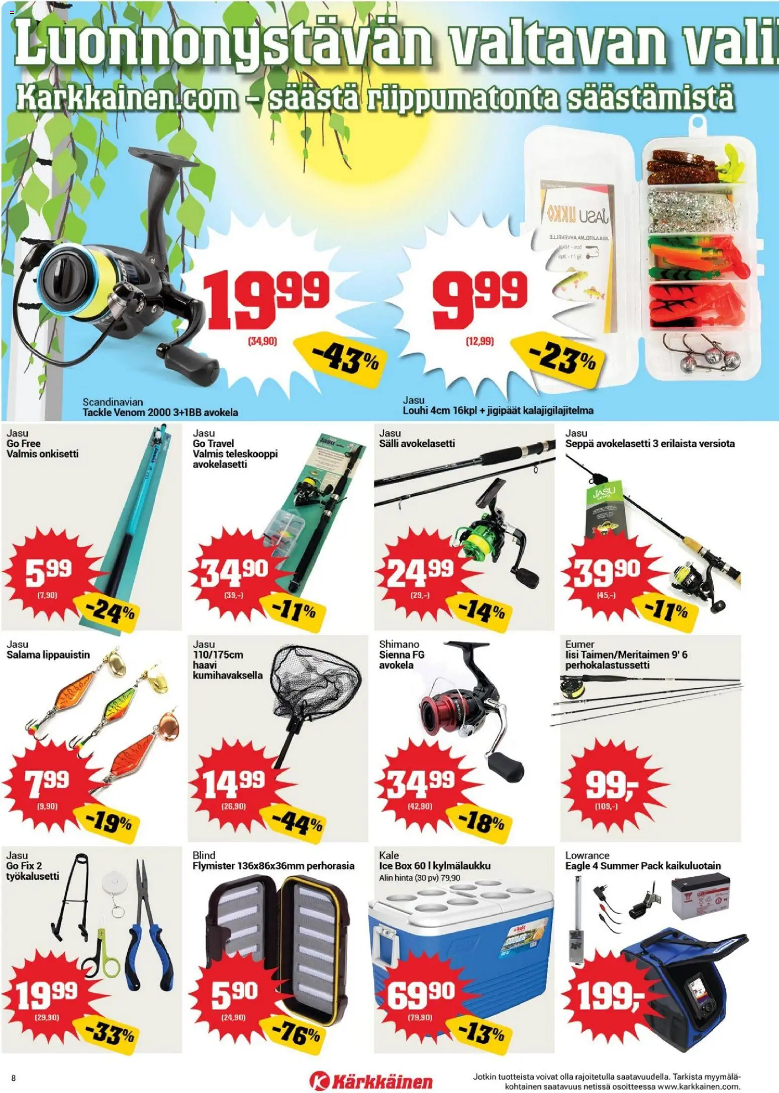 Kärkkäinen tarjoukset – voimassa 24/06/2026 alkaen | Sivu: 8 | Tuotteet: Haavi, Kylmälaukku