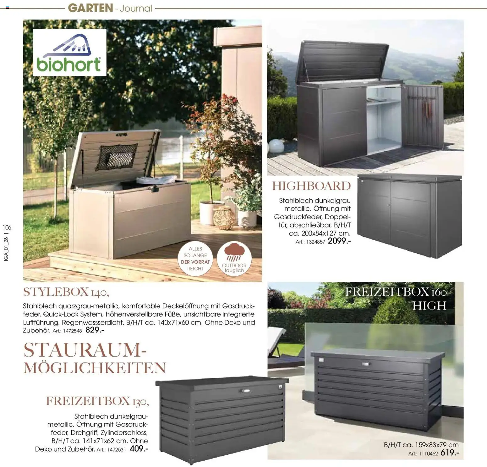 Zurbrüggen Garten Unna – gültig ab 19.03.2025 | Seite: 106 | Produkte: HIghboard