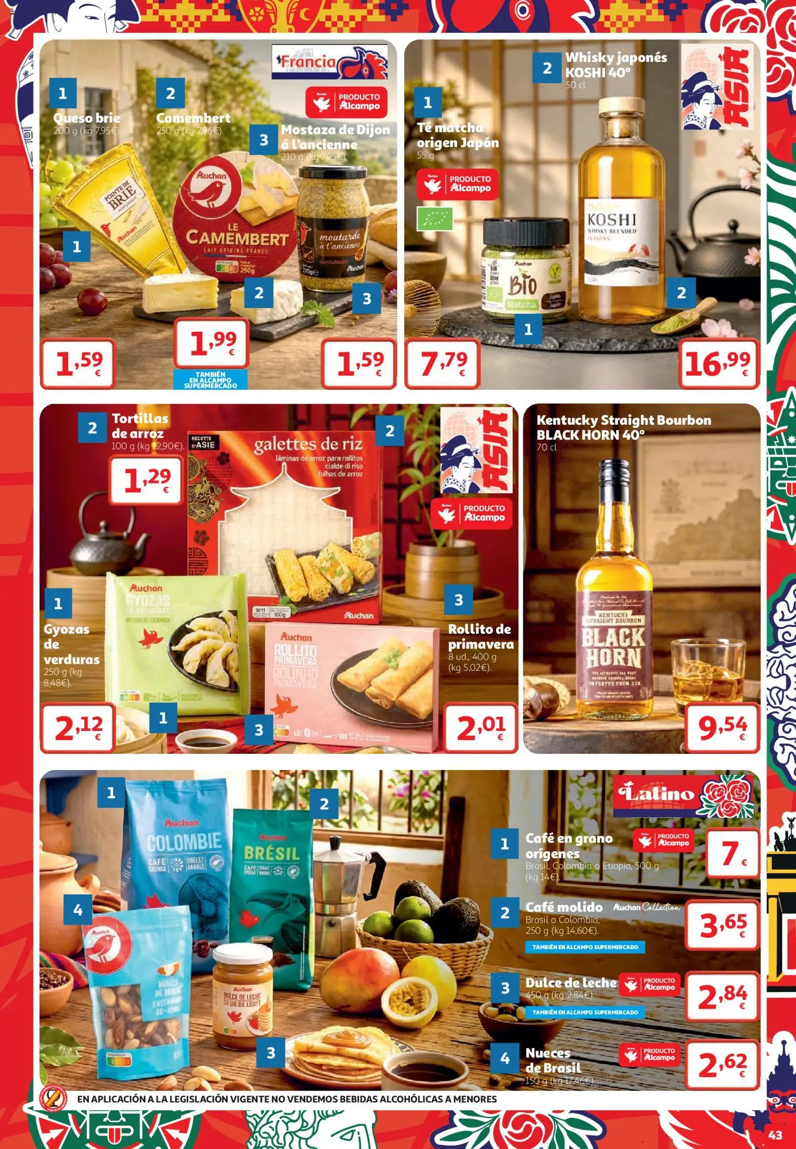 Alcampo folleto Fuenlabrada │ válido desde el 22/10/2026 | Página: 43 | Productos: Tortillas, Leche, Té, Matcha