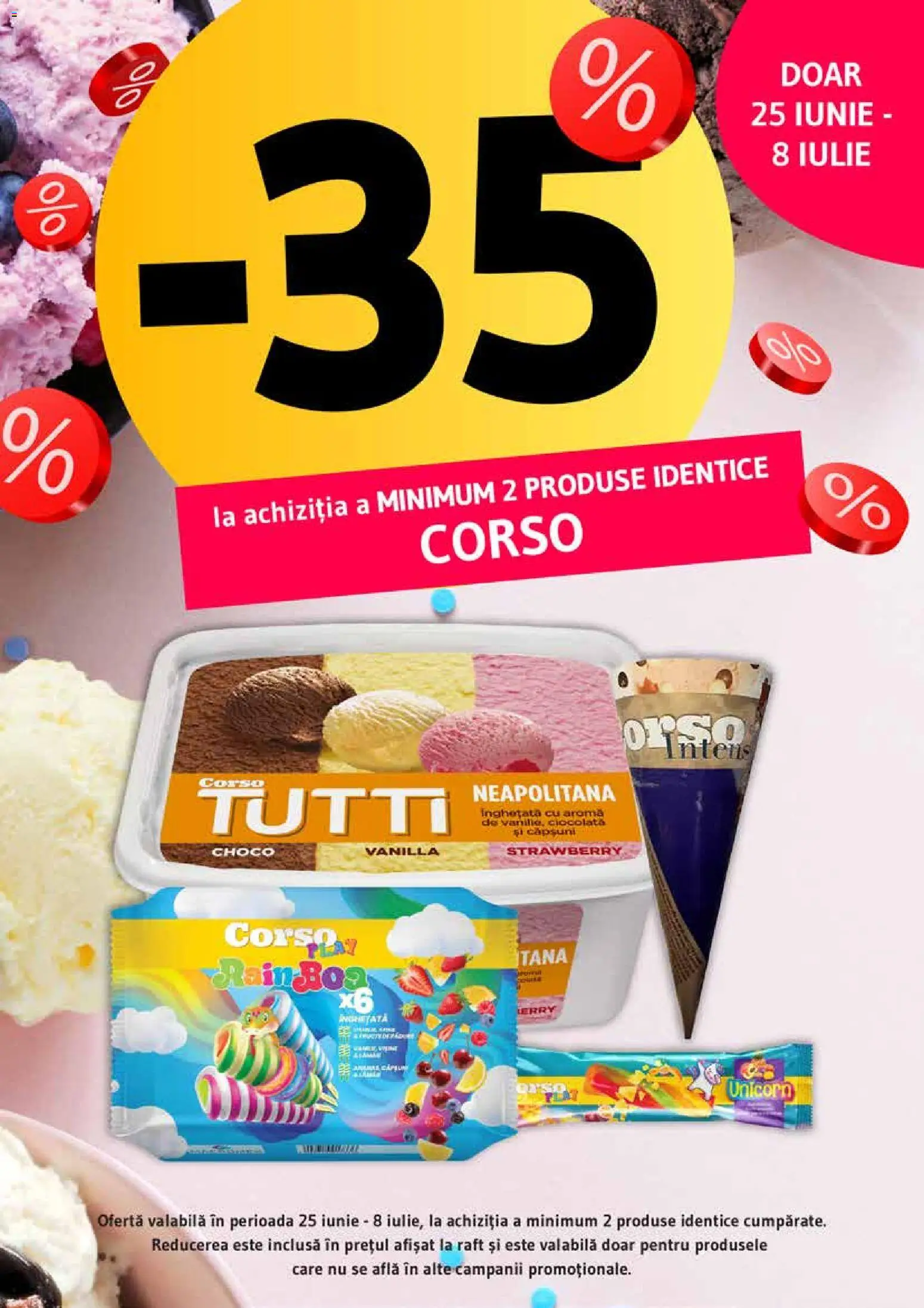 Noul catalog Supeco – valabil de la 25.06.2026 | Pagină: 5 | Produse: Raft, Ciocolată, Căpșuni, Înghețată