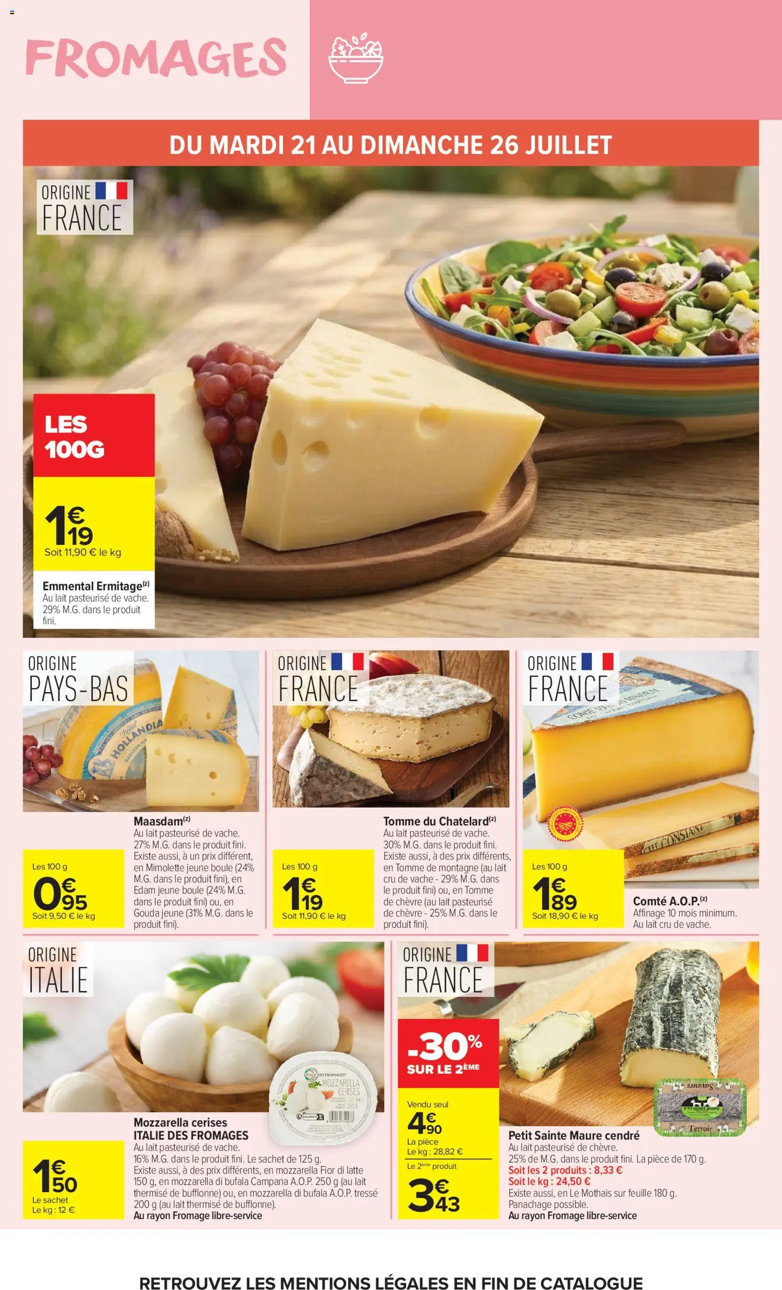 {H1} | Page: 8 | Produits: Cerises, Mozzarella, Lait, Gouda