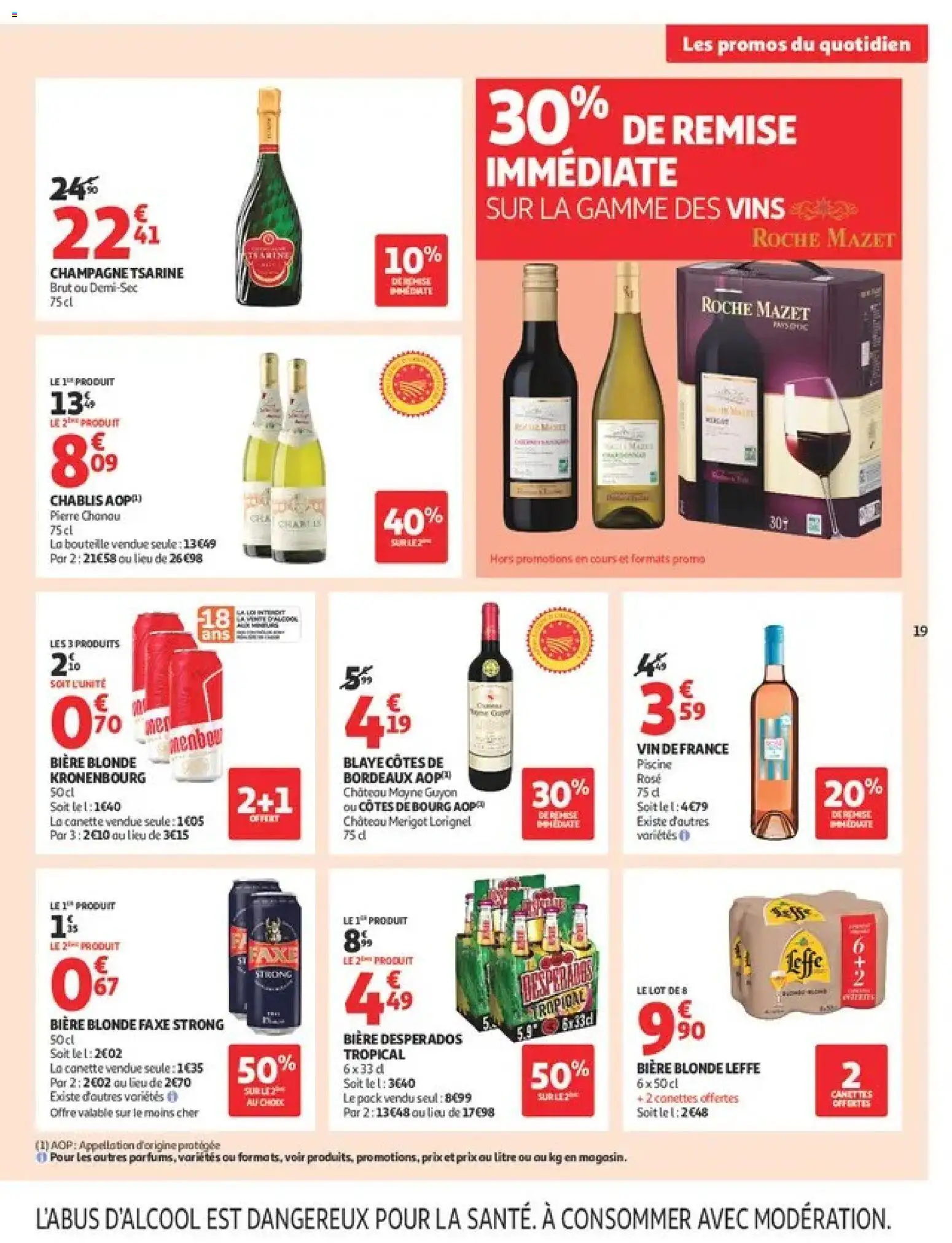 {H1} | Page: 19 | Produits: Biere desperados, Chablis, Bouteille, Bière
