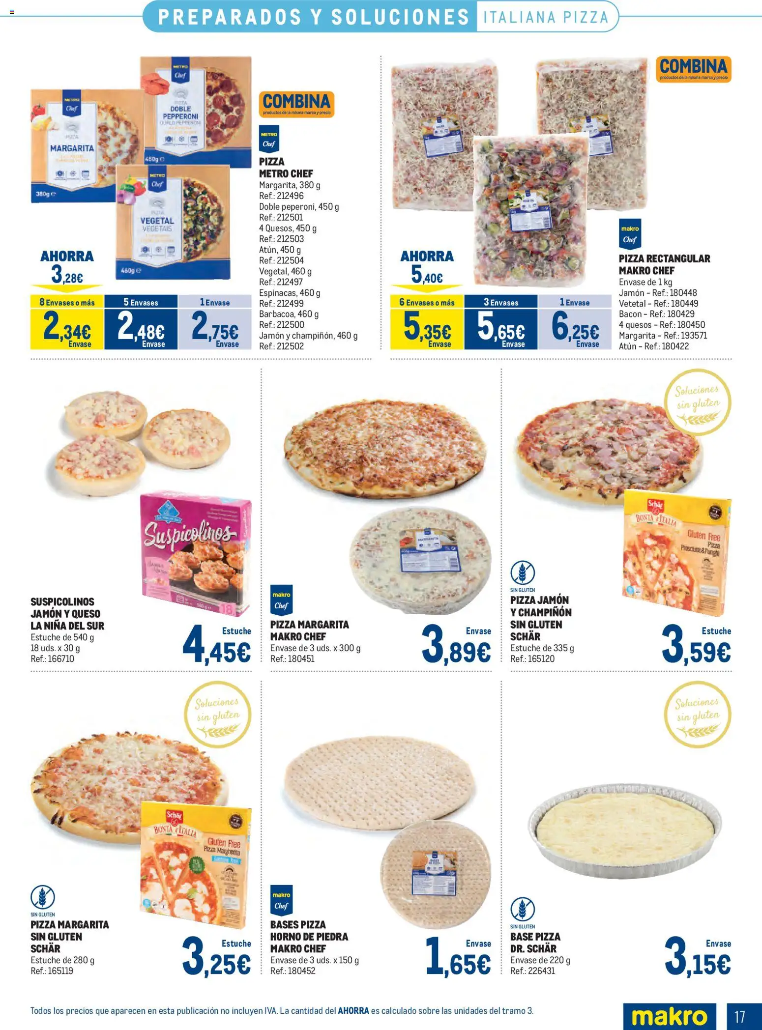 Makro Congelados Centro │ válido desde el 03/08/2026 | Página: 17 | Productos: Queso, Jamón, Pizza, Horno