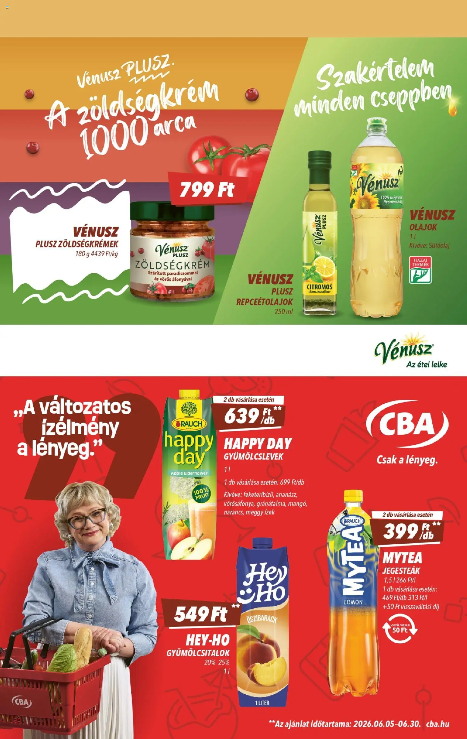 CBA akciós ujság - amely érvényes a következő dátumtól: 18.06.2026 | Oldal: 6 | Termékek: Őszibarack, Meggy, Bazsalikom