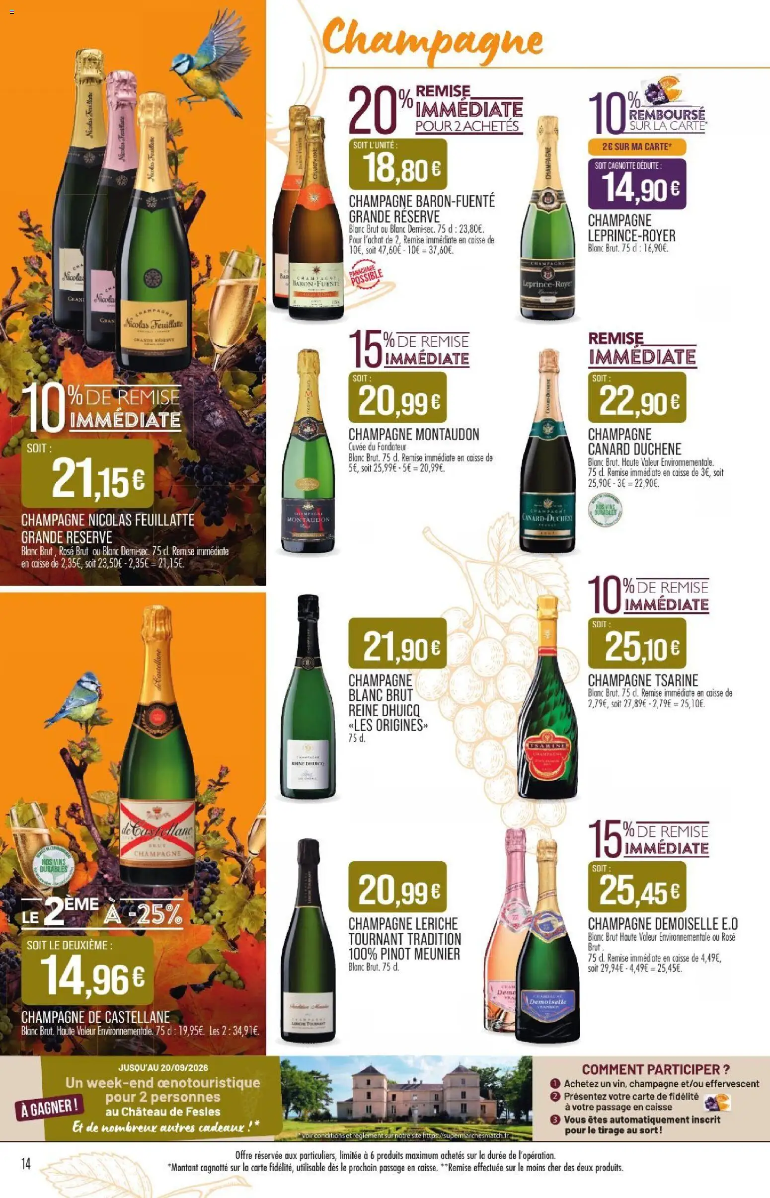 {H1} | Page: 14 | Produits: Canard, Champagne nicolas feuillatte, Champagne, Champagne Montaudon