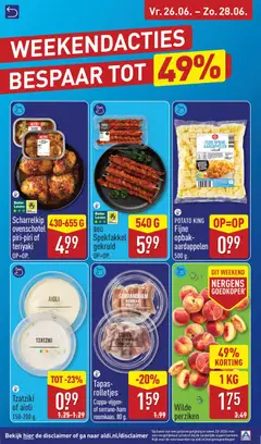 Aldi folder week 26 - Voorbeeld van een folder van Aldi, geldig van 22.06.2026 | Pagina: 61 | Producten: Roomkaas, Kip, Perziken