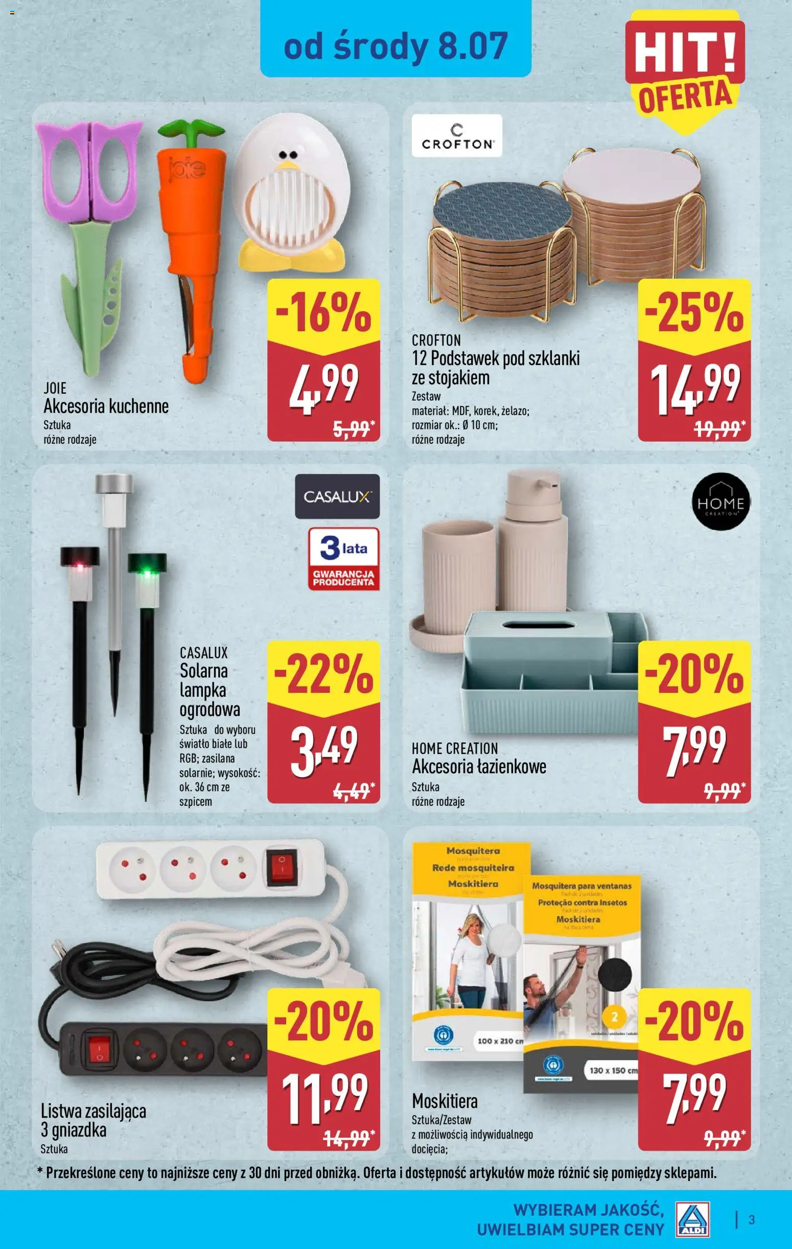 Aldi gazetka - Hity od Środy i od Soboty od 08.07.2026 | Strona: 3 | Produkty: Szklanki