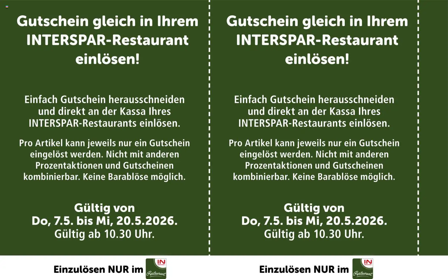 Interspar Gutscheinheft gültig ab 07.05.2026 | Seite: 28