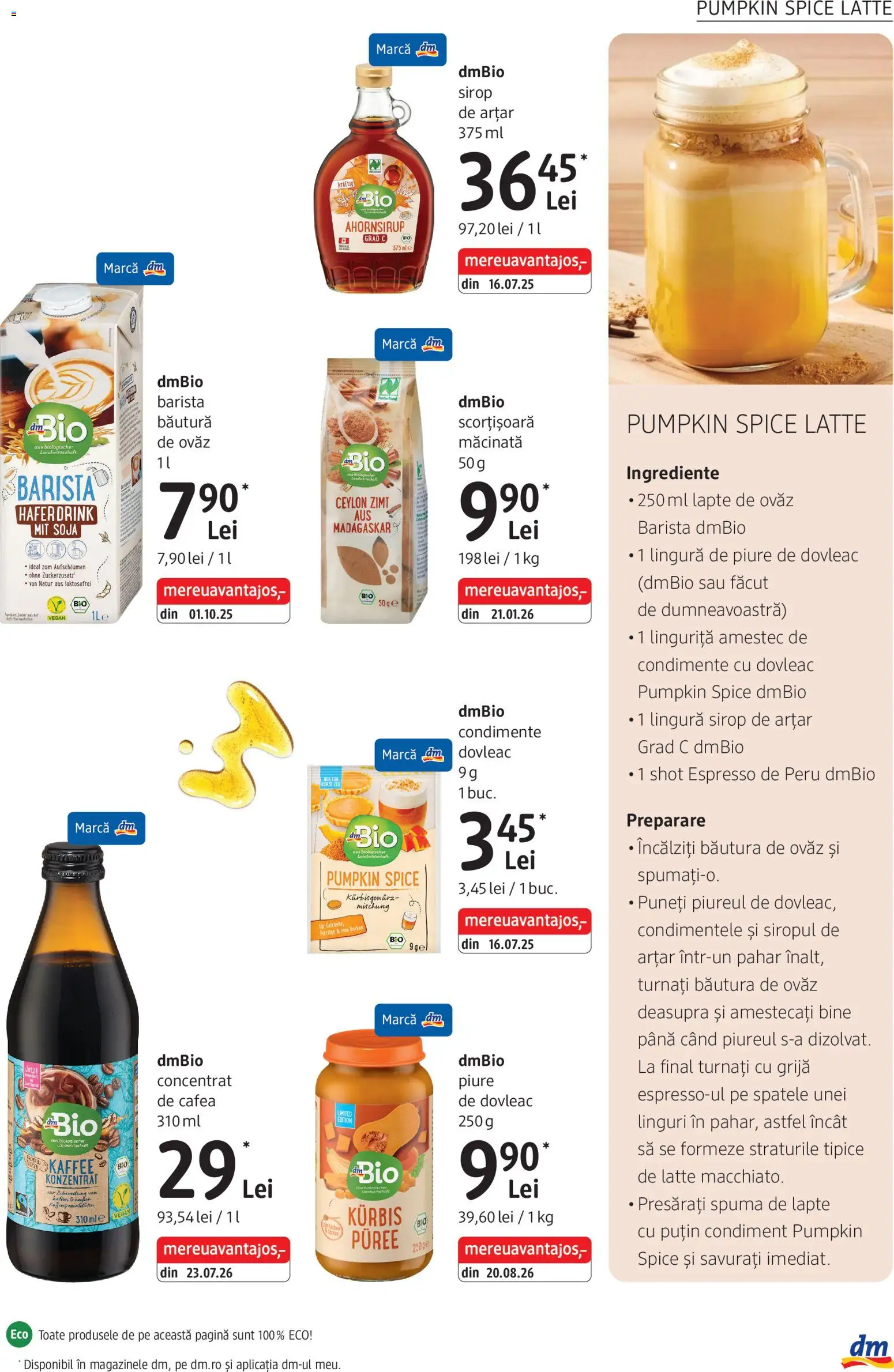 Noul catalog DM drogeriemarkt – valabil de la 01.10.2026 | Pagină: 9 | Produse: Linguri, Lapte, Sirop de arțar, Sirop