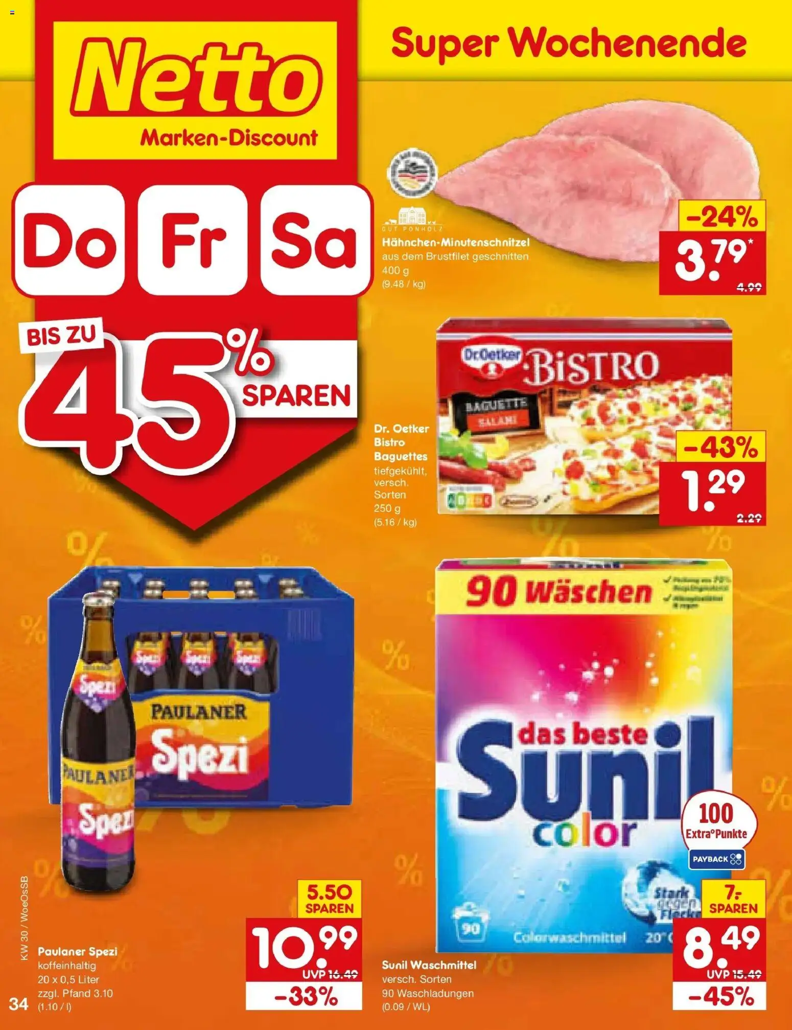 Netto Marken-Discount Prospekt Gemmingen – gültig ab 20.07.2026 | Seite: 58 | Produkte: Paulaner spezi, Baguette, Salami, Paulaner