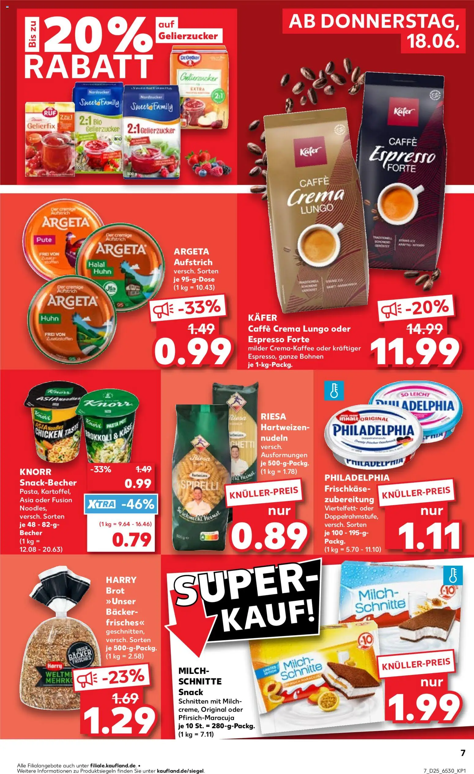 Kaufland Prospekt Frankfurt (Oder) – gültig ab 18.06.2026 | Seite: 7 | Produkte: Pute, Gelierzucker, Brokkoli, Nudeln