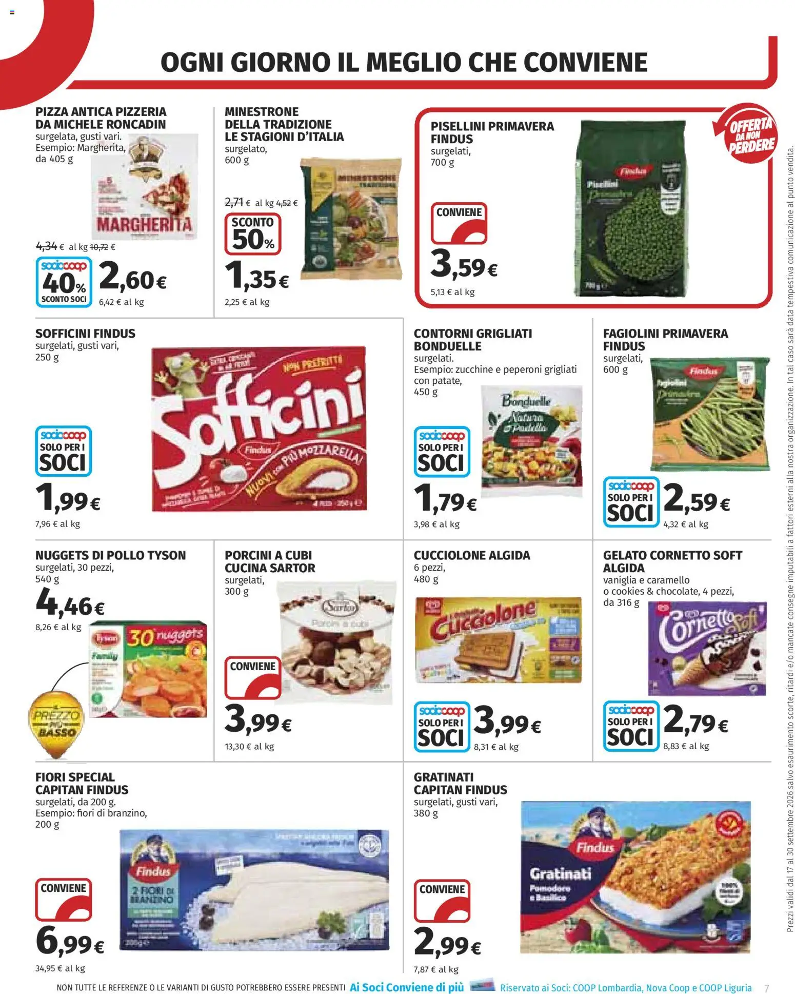 Volantino COOP del 17/09/2026 | Pagina: 7 | Prodotti: Pizza, Peperoni, Contorni, Fagiolini