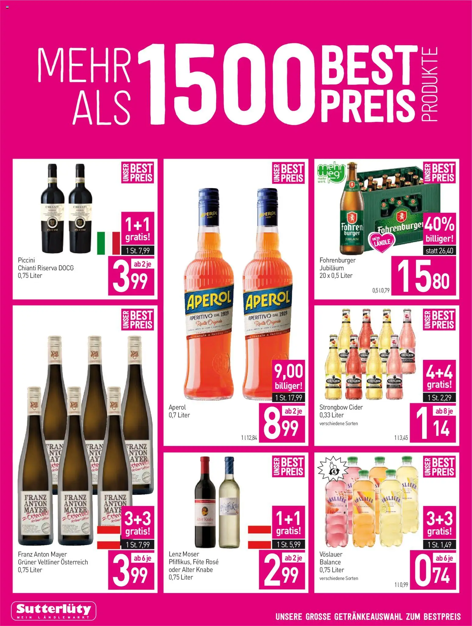 Sutterlüty Flugblatt gültig ab 13.08.2026 | Seite: 12 | Produkte: Burger, Aperol