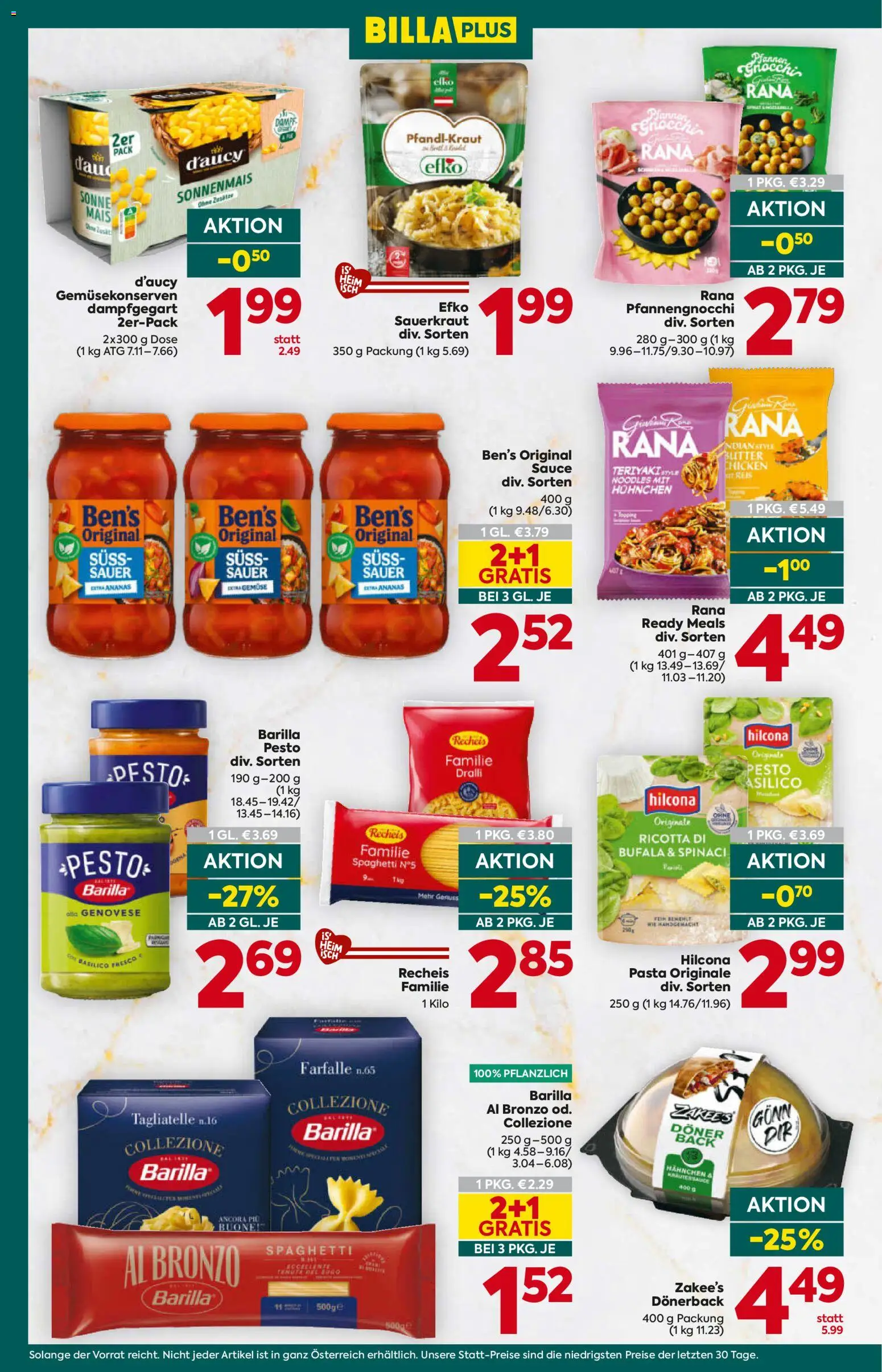 Billa Plus Flugblatt gültig ab 29.10.2026 | Seite: 12 | Produkte: Gemüse, Mais, Barilla, Reis