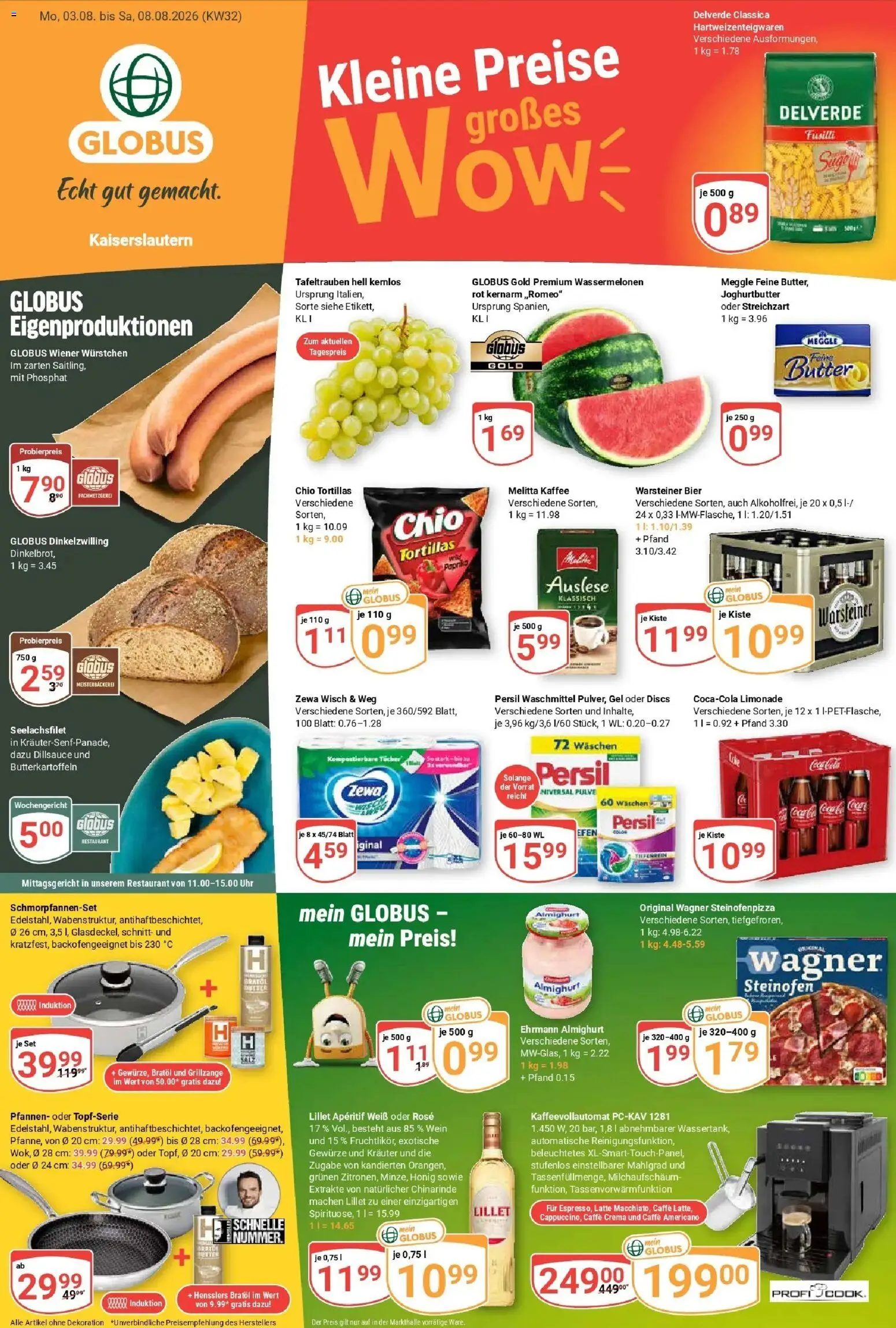 Globus Prospekt Kaiserslautern (ab 03.08.2026) » Angebote online | Seite: 5 | Produkte: Tortillas, Kaffee, Limonade, Waschmittel