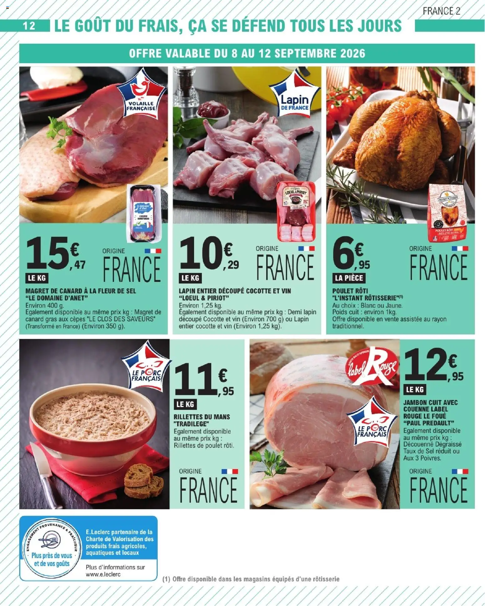 {H1} | Page: 12 | Produits: Poids, Poulet rôti, Sel, Jambon