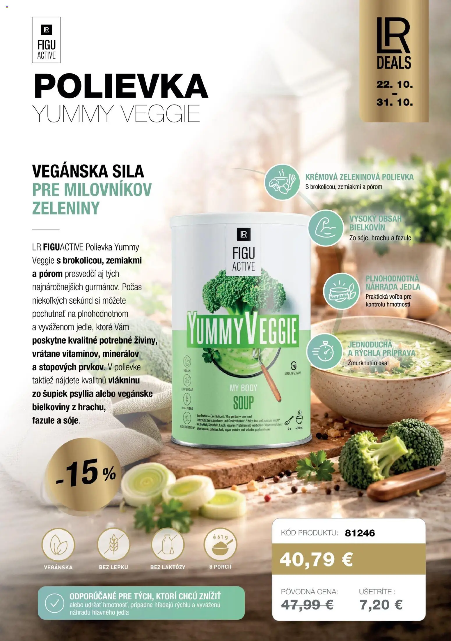 Nové LR akcie – leták je platný od 22.10.2026 | Strana: 9 | Produkty: Protein