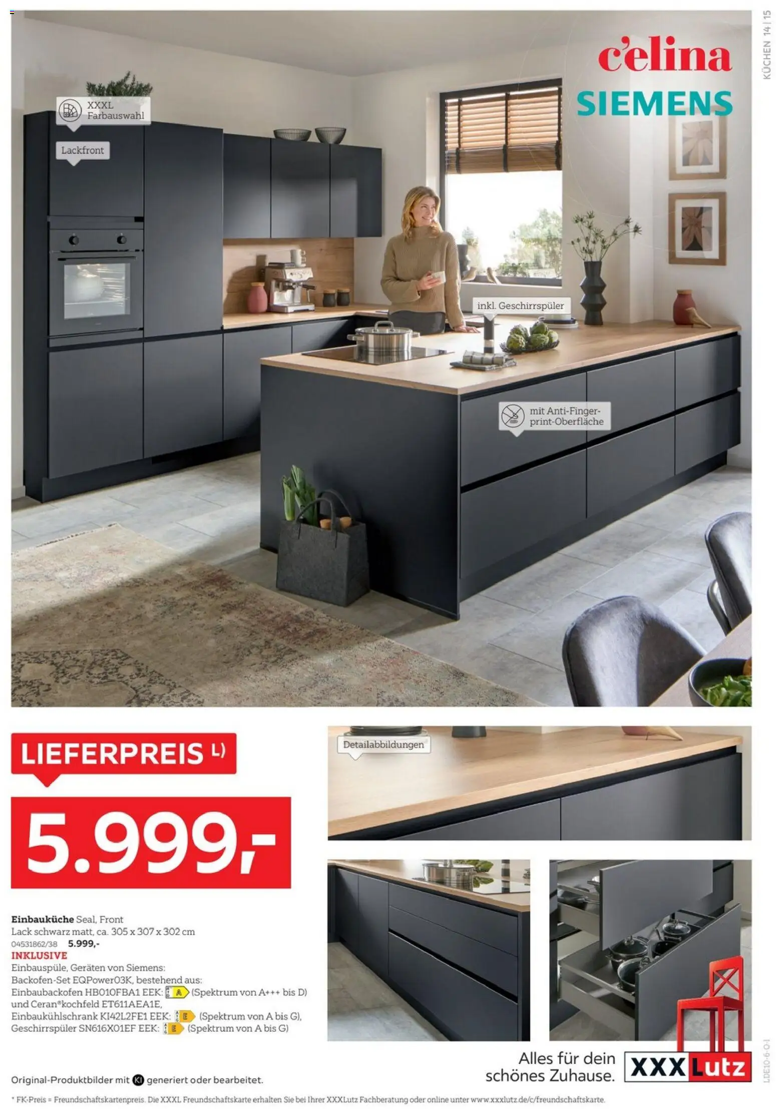 XXXLutz Wohnideen – gültig ab 03.10.2026 | Seite: 14 | Produkte: Siemens, Geschirrspüler, Einbauküche, Kuchen