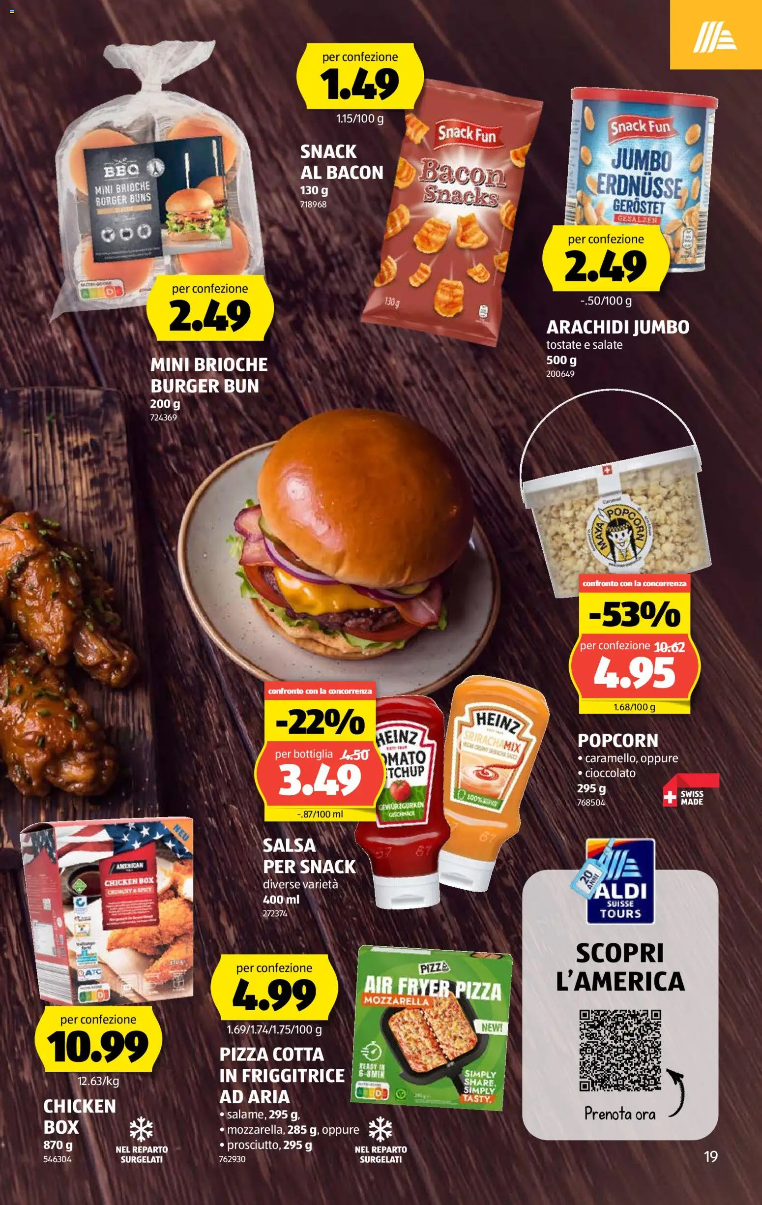 Aldi aktionen IT – gültig ab 01.10.2026 | Seite: 19 | Produkte: Box, Burger, Burger Bun, Pizza
