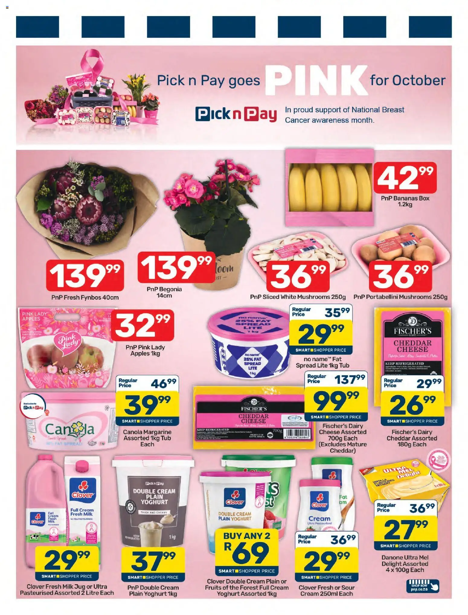New Pick n Pay catalogue – valid from 05/10/2026 | Page: 5 | Products: Apples, Bananas, Cream, Fat spread