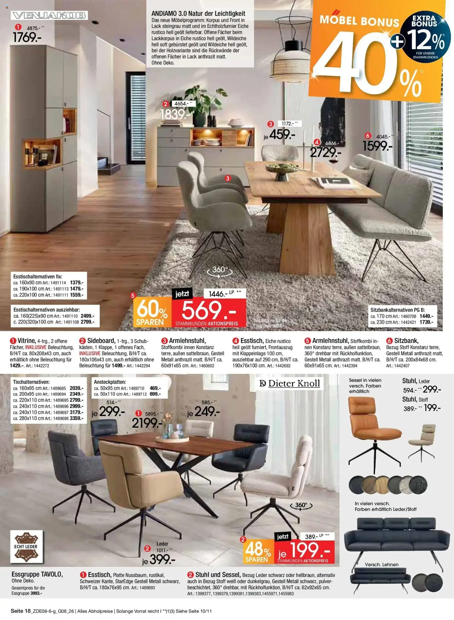 Zurbrüggen - Zurbrüggen: Bonus Sonder-Tage – gültig ab 31.07.2026 | Seite: 24 | Produkte: Essgruppe, Sessel, Stuhl