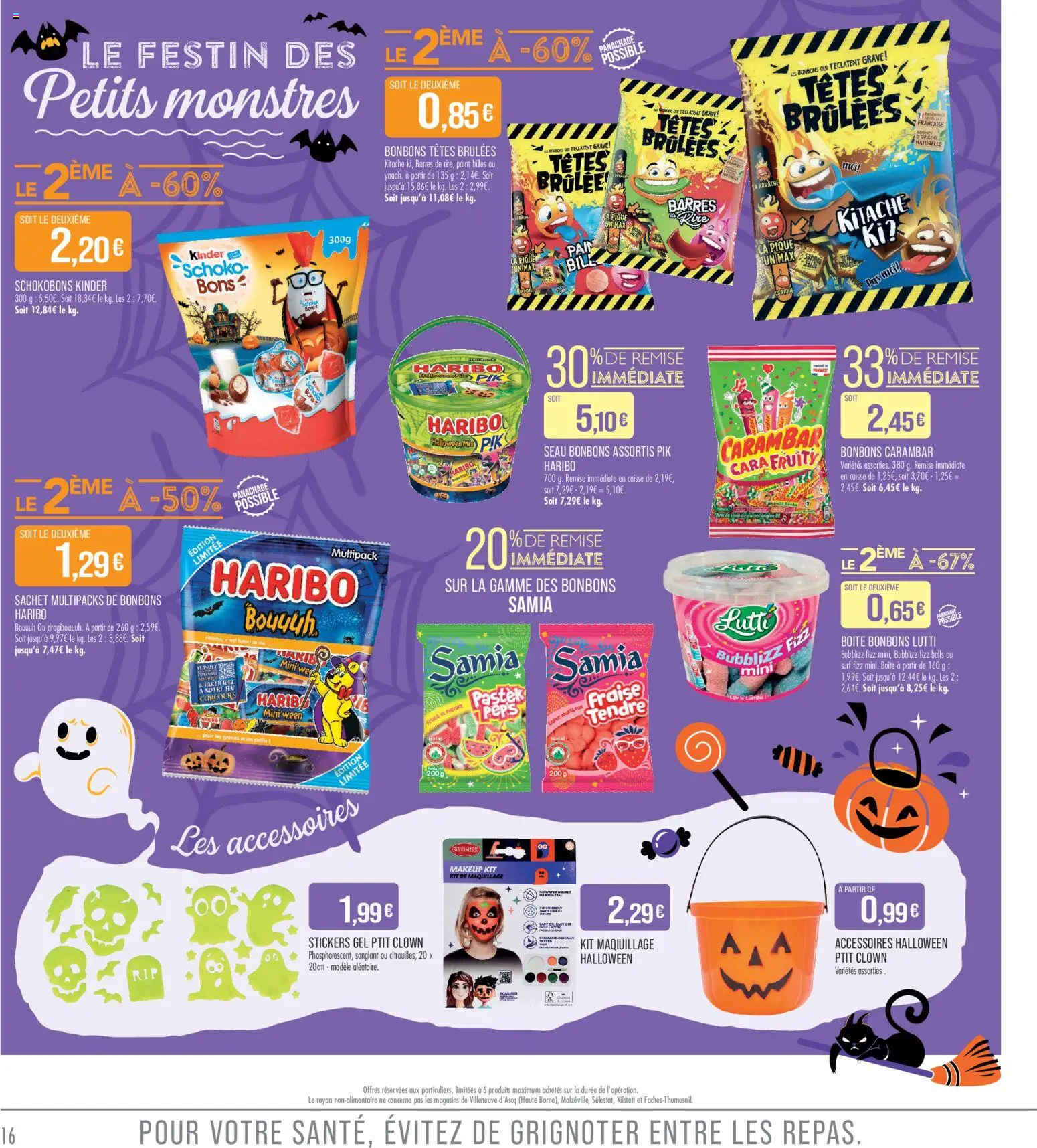 {H1} | Page: 16 | Produits: Fraise, Carambar, Pain, Bonbons