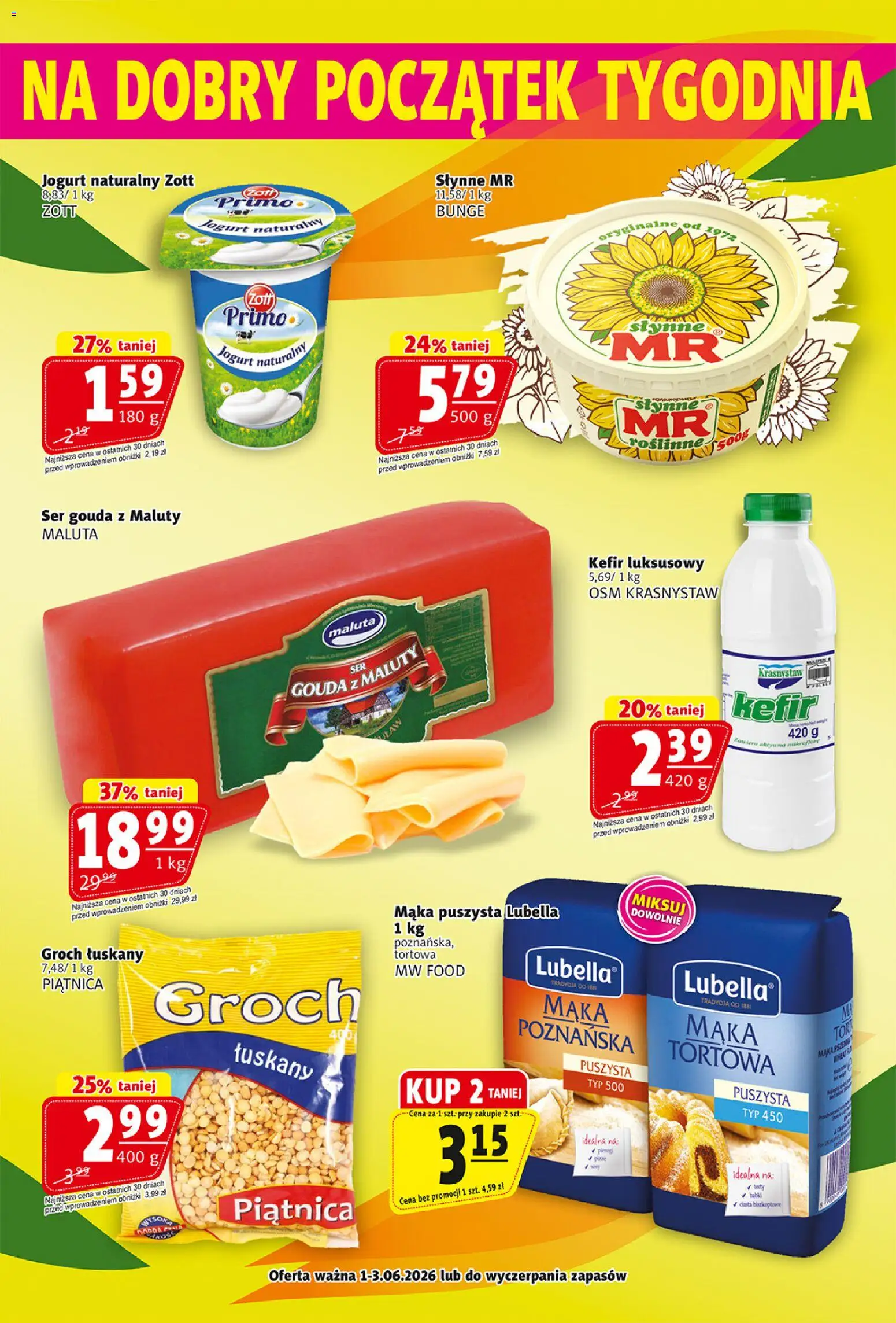 Prim Market gazetka od 28.05.2026 | Strona: 19 | Produkty: Groch łuskany, Ser, Jogurt, Ser gouda