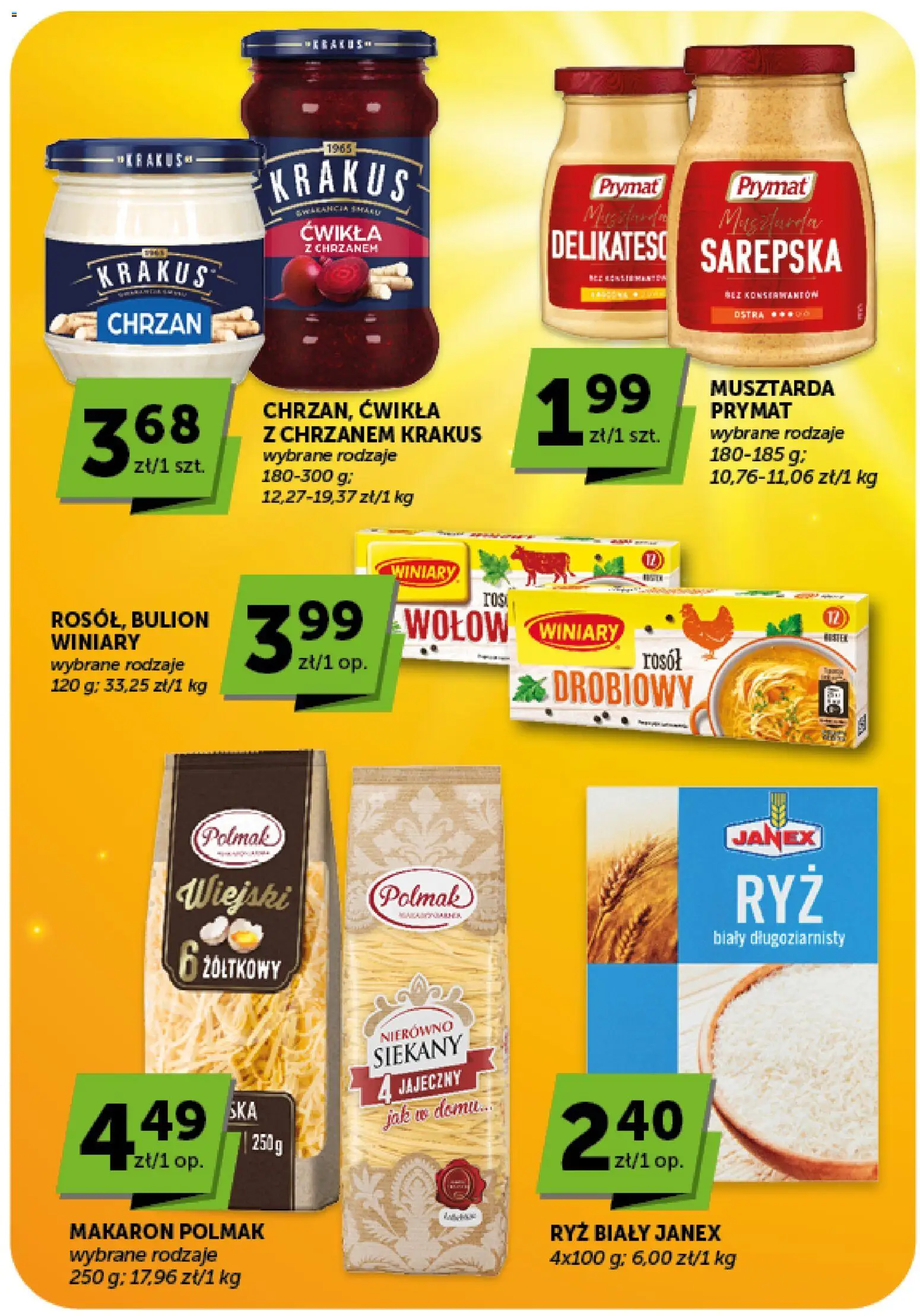 Euro Sklep gazetka - Market od 13.08.2026 | Strona: 25 | Produkty: Ryż biały, Musztarda, Chrzan, Bulion