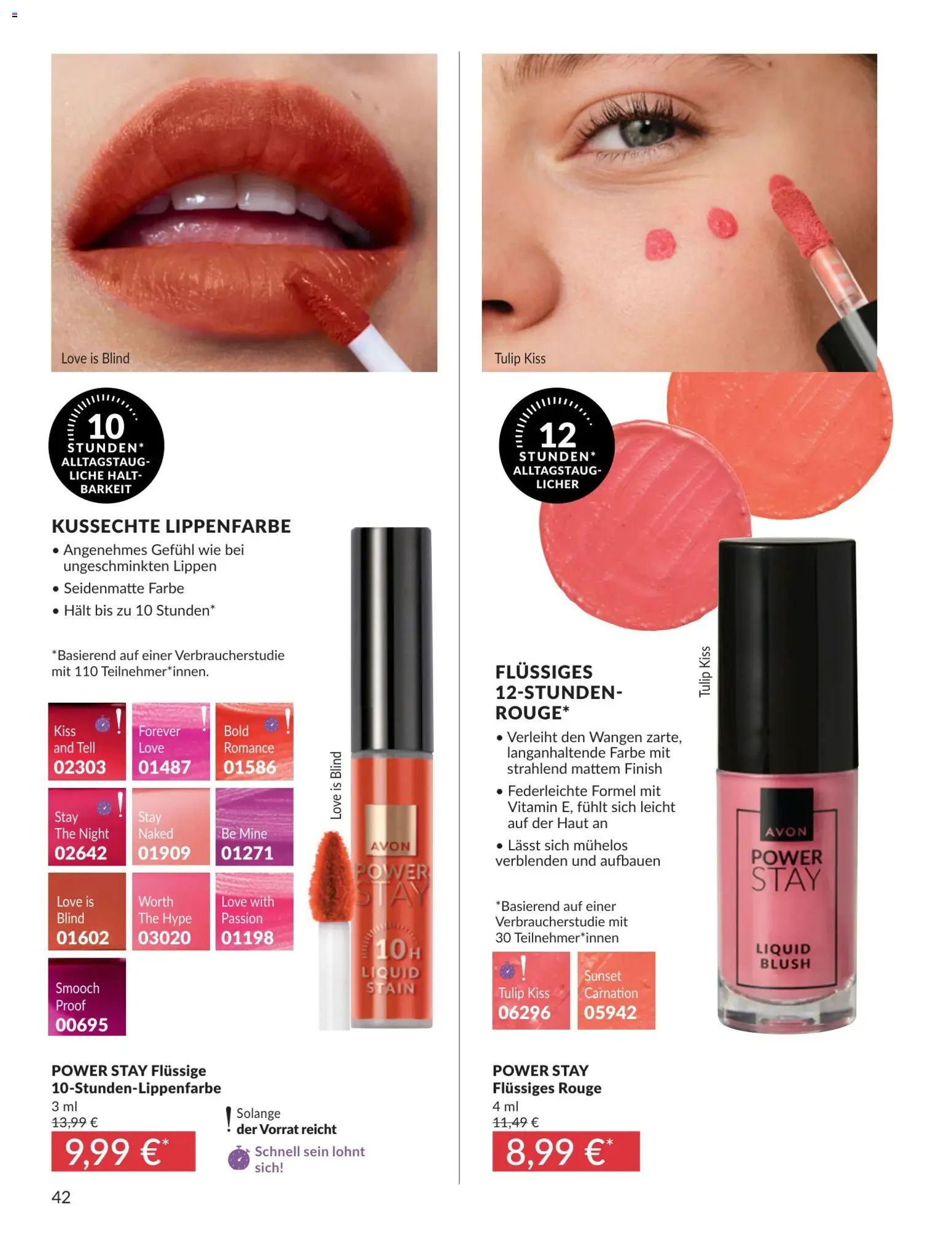 AVON Katalog Juli 2026 – gültig ab 01.07.2026 | Seite: 42 | Produkte: Rouge, Finish, Blush
