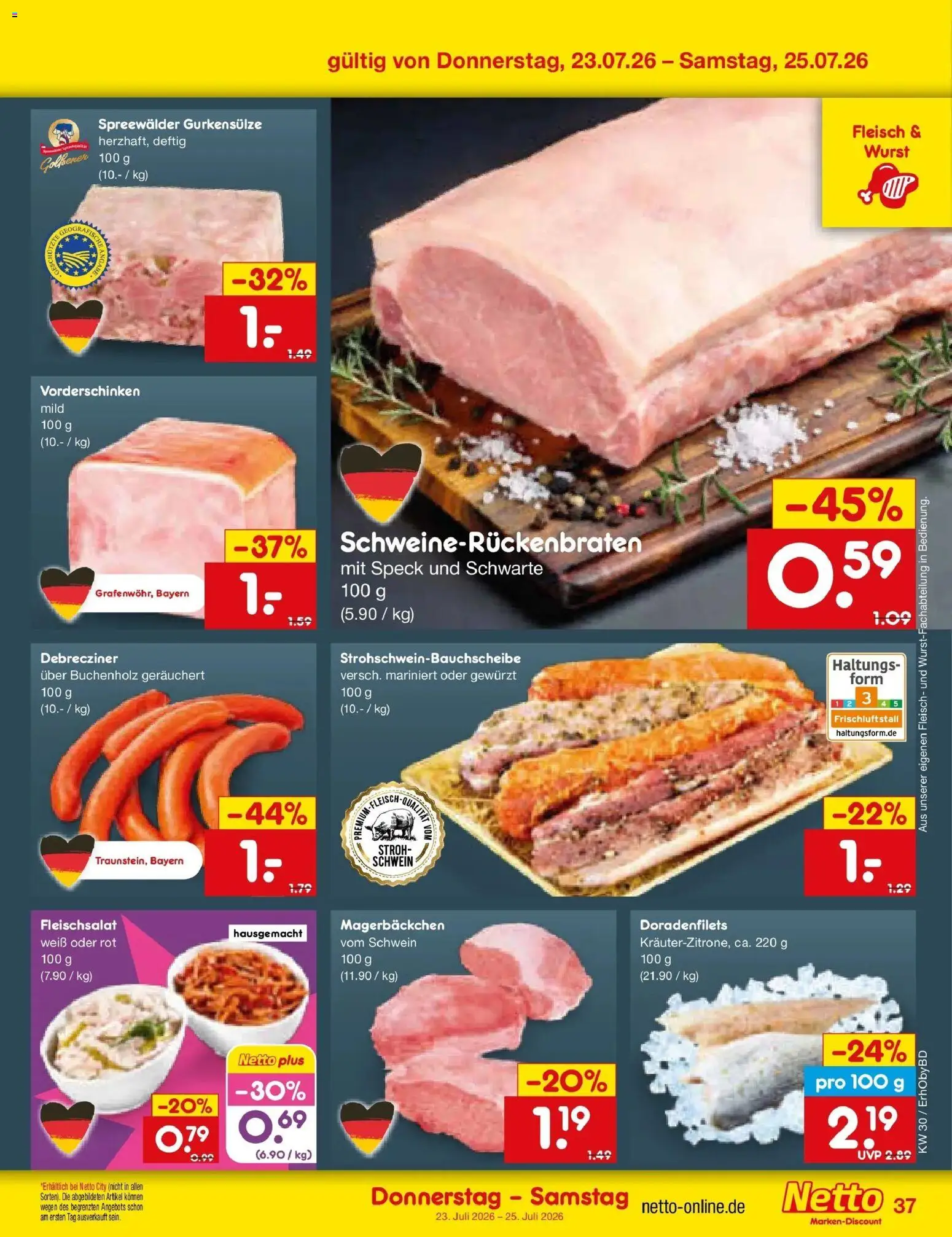 Netto Marken-Discount Prospekt Velden – gültig ab 20.07.2026 | Seite: 61 | Produkte: Wurst, Fleisch